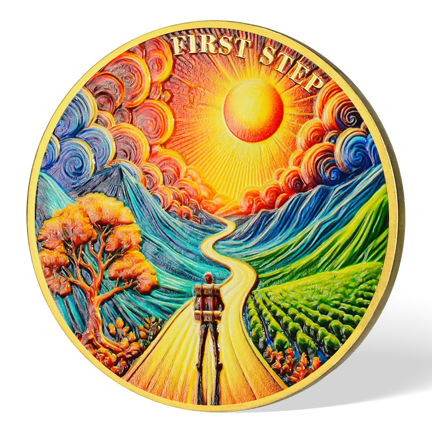 Motivational Recovery Coin Embrace Awakening Transformative Journey toward Personal Growth and Freedom mysite