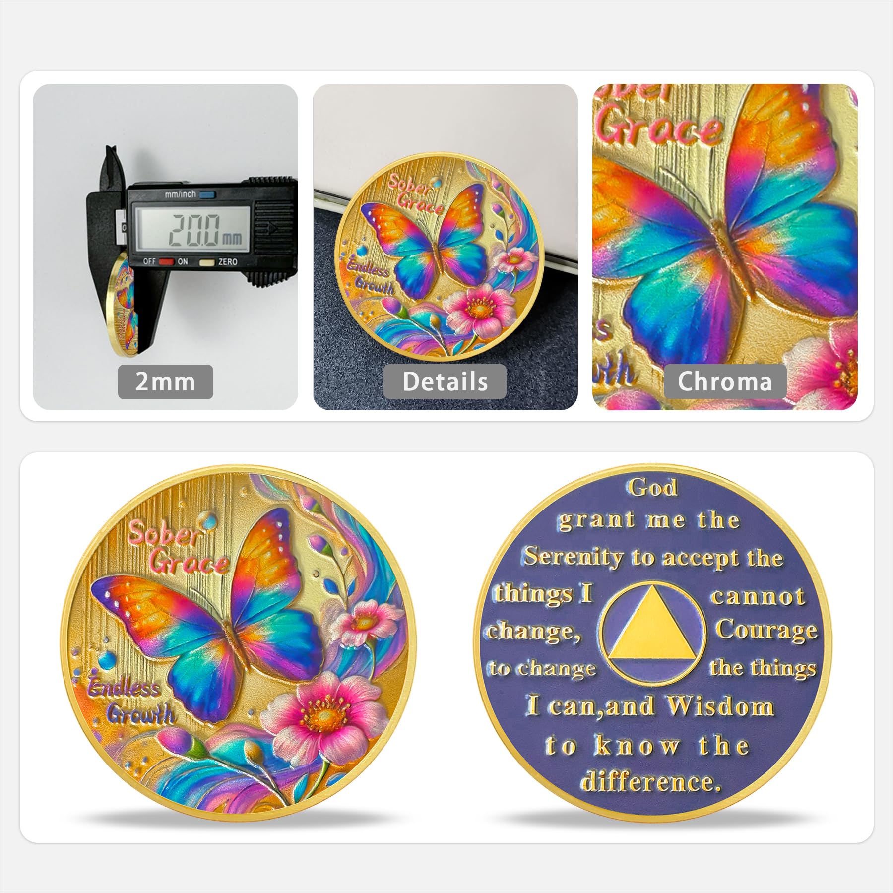 Butterfly Blossom Sobriety Coin mysite