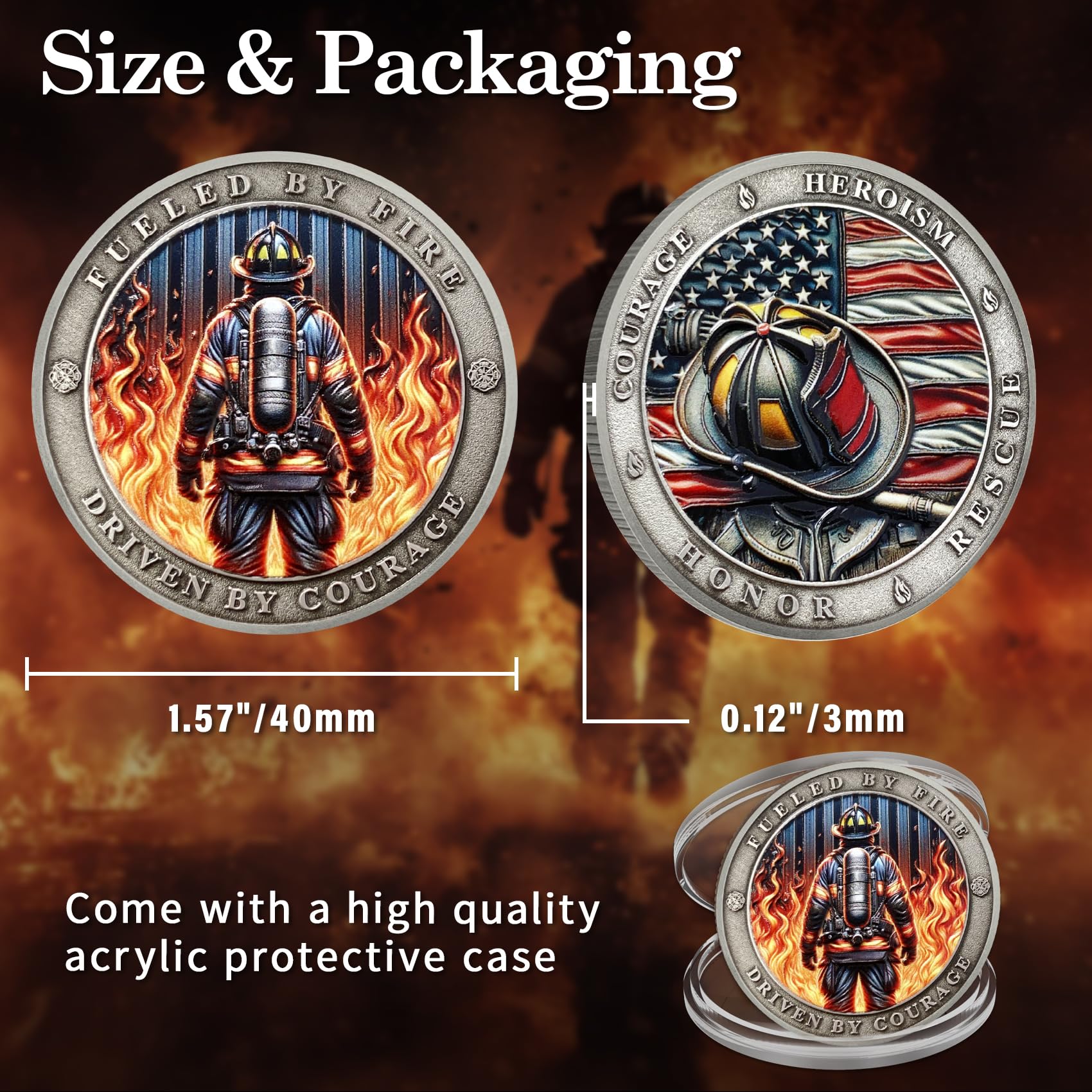 Honor Fire Department Rescue Prayer Coin mysite