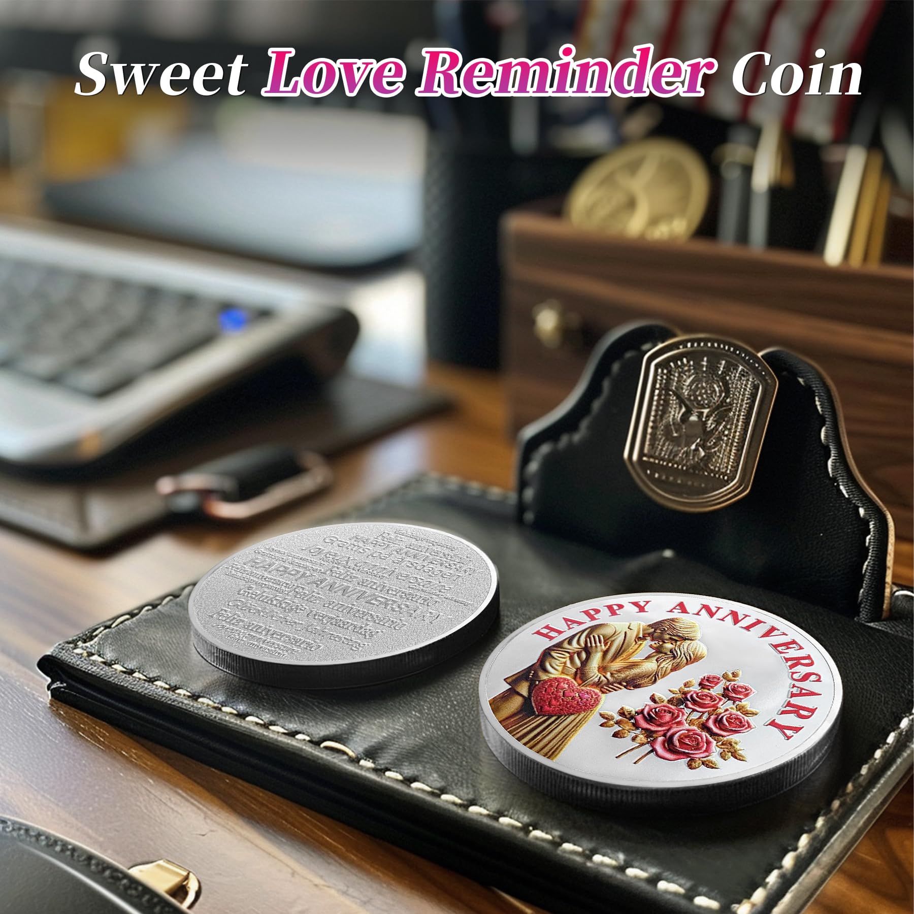 Unique Rose Happy Anniversary Coin mysite