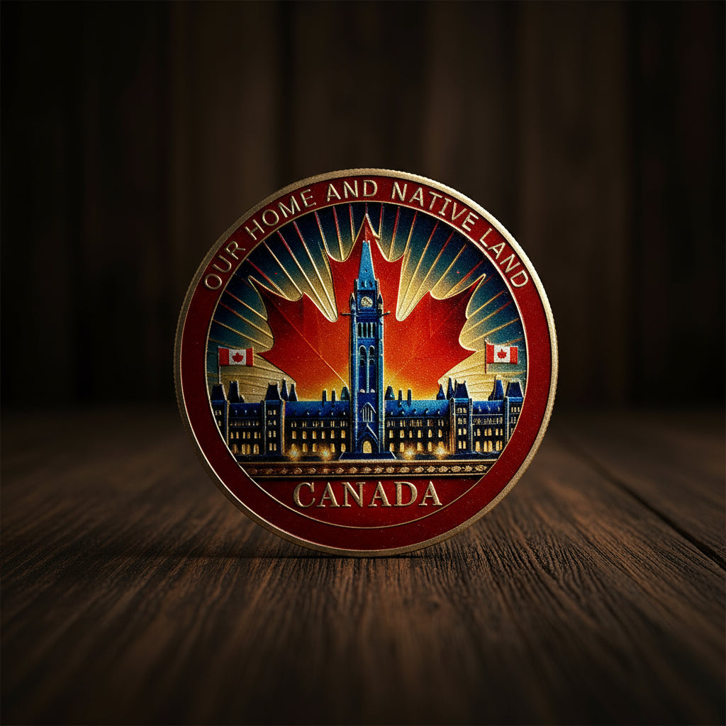 Honoring Canadian Independence Maple Leaf Canada Military Challenge Coin mysite