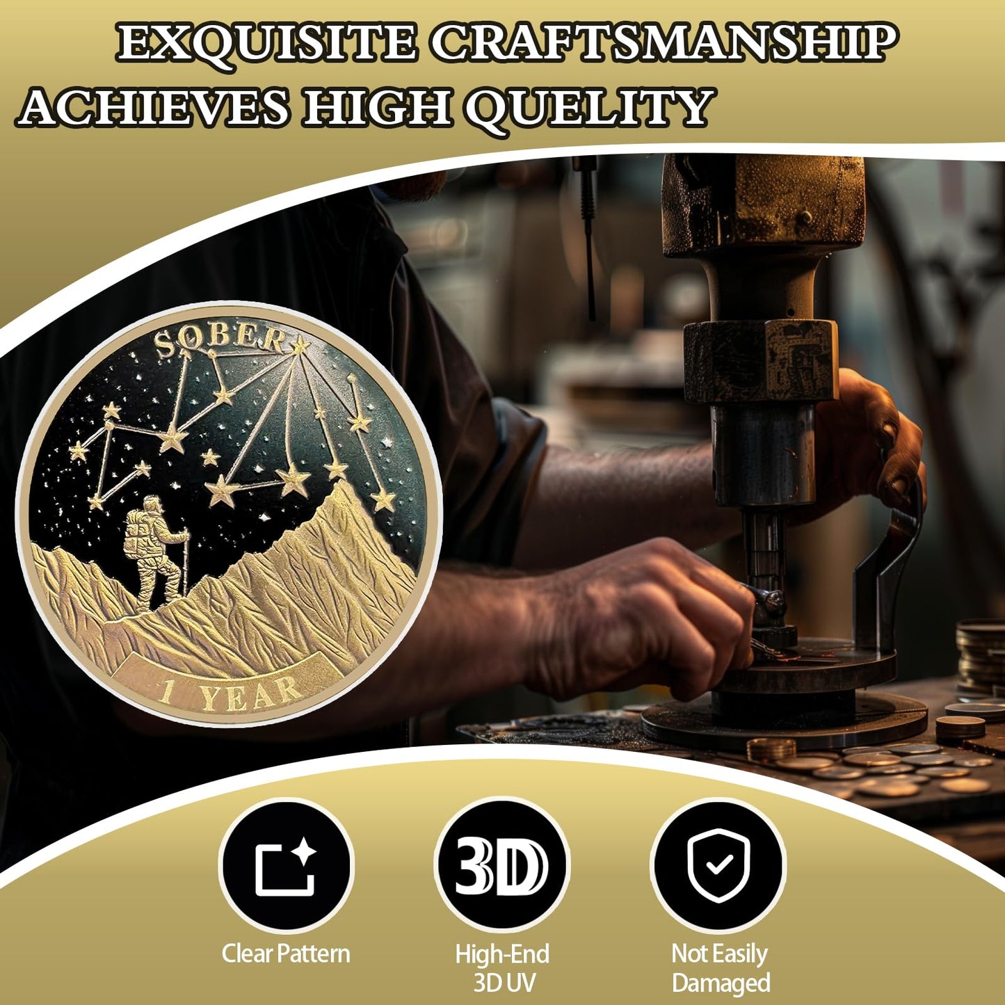 Under The Stars Pathfinder Explore Hope 1-10 Year Sobriety Coin mysite