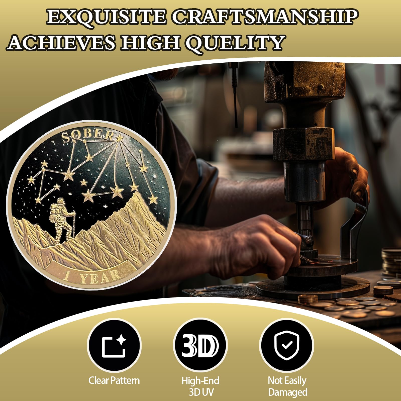 Under The Stars Pathfinder Explore Hope 1-10 Year Sobriety Coin mysite