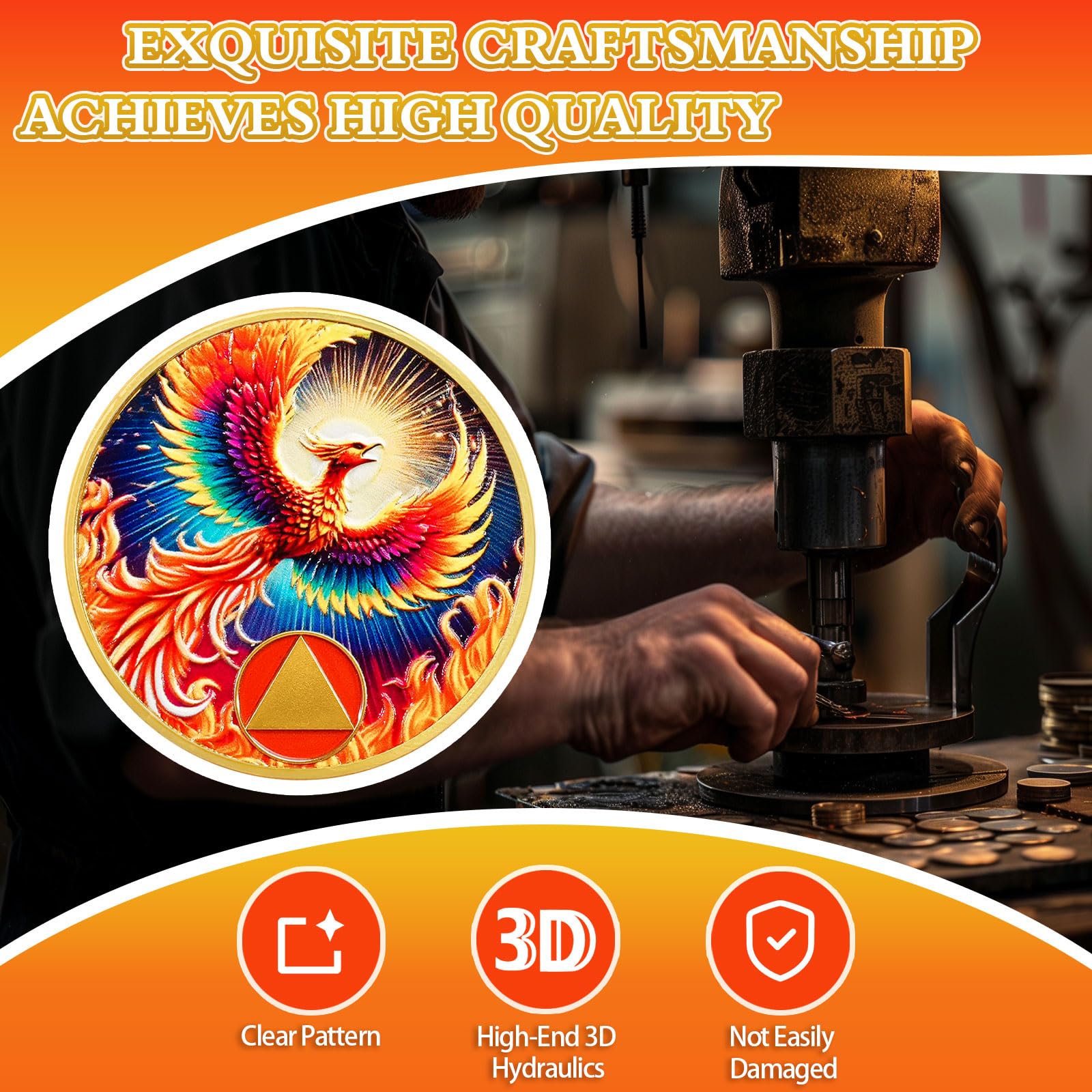 Personalized Rebirth in Fire Phoenix of Light Sobriety Coin mysite