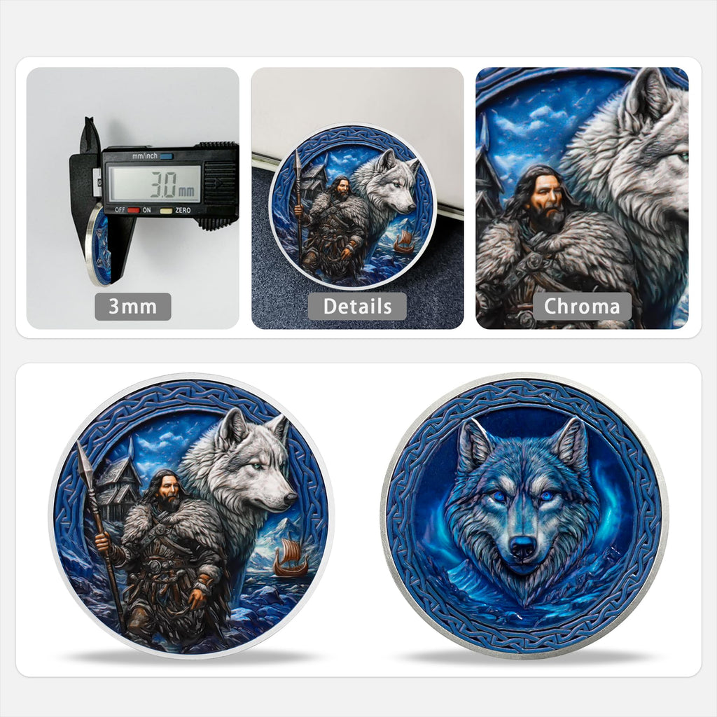 Viking Warrior Wolf Challenge Coin mysite