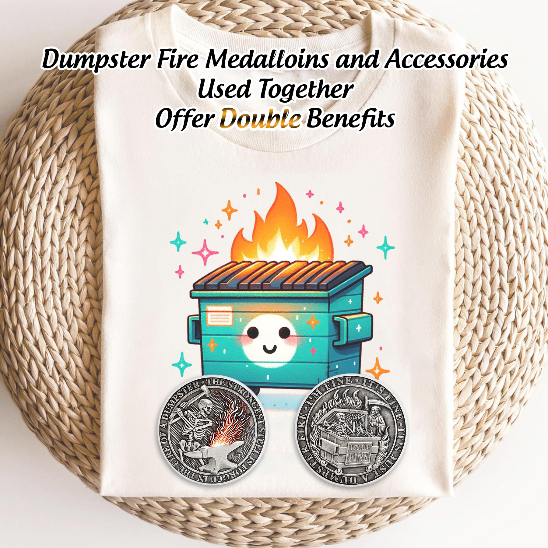 The Strongest Steel Skull Dumpster Fire Challenge Coin mysite