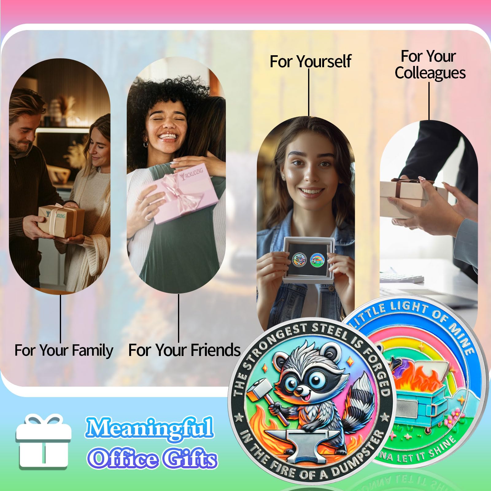 Cute Raccoon Resilience & Hope Dumpster Fire Challenge Coin mysite