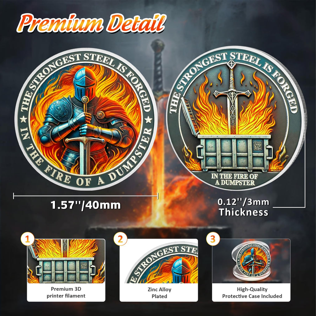 Knight Dumpster Fire Challenge Coin mysite