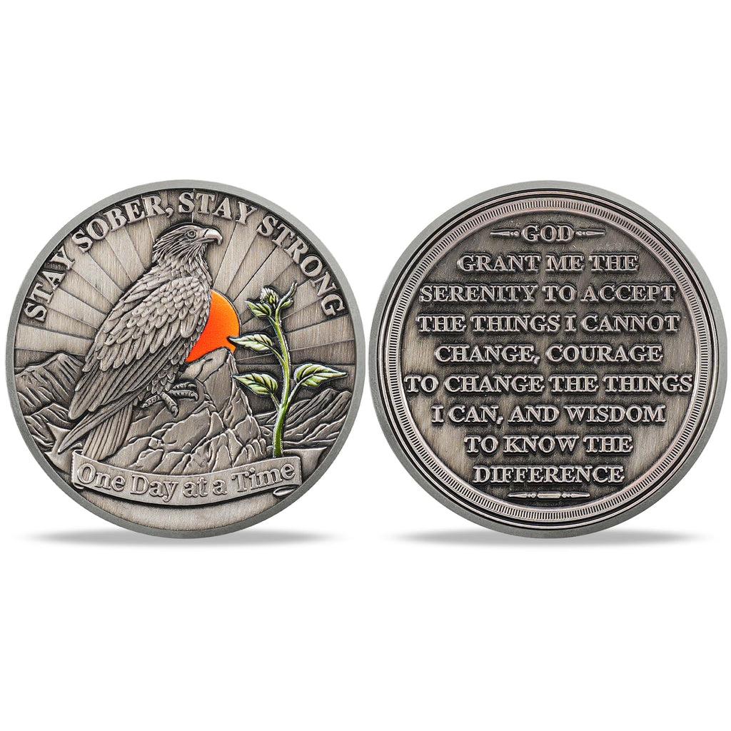Hope Eagle Celebrating Recovery and Personal Growth Sobriety Coin mysite