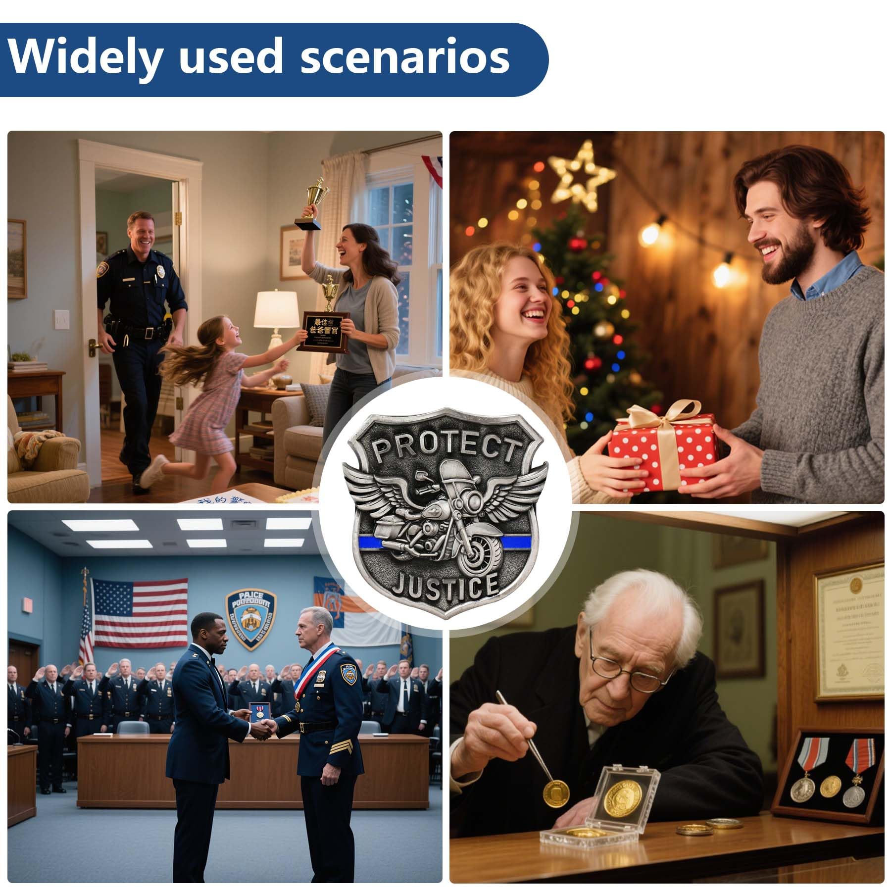 Unique Shape Motorcycle Police Challenge Coin mysite