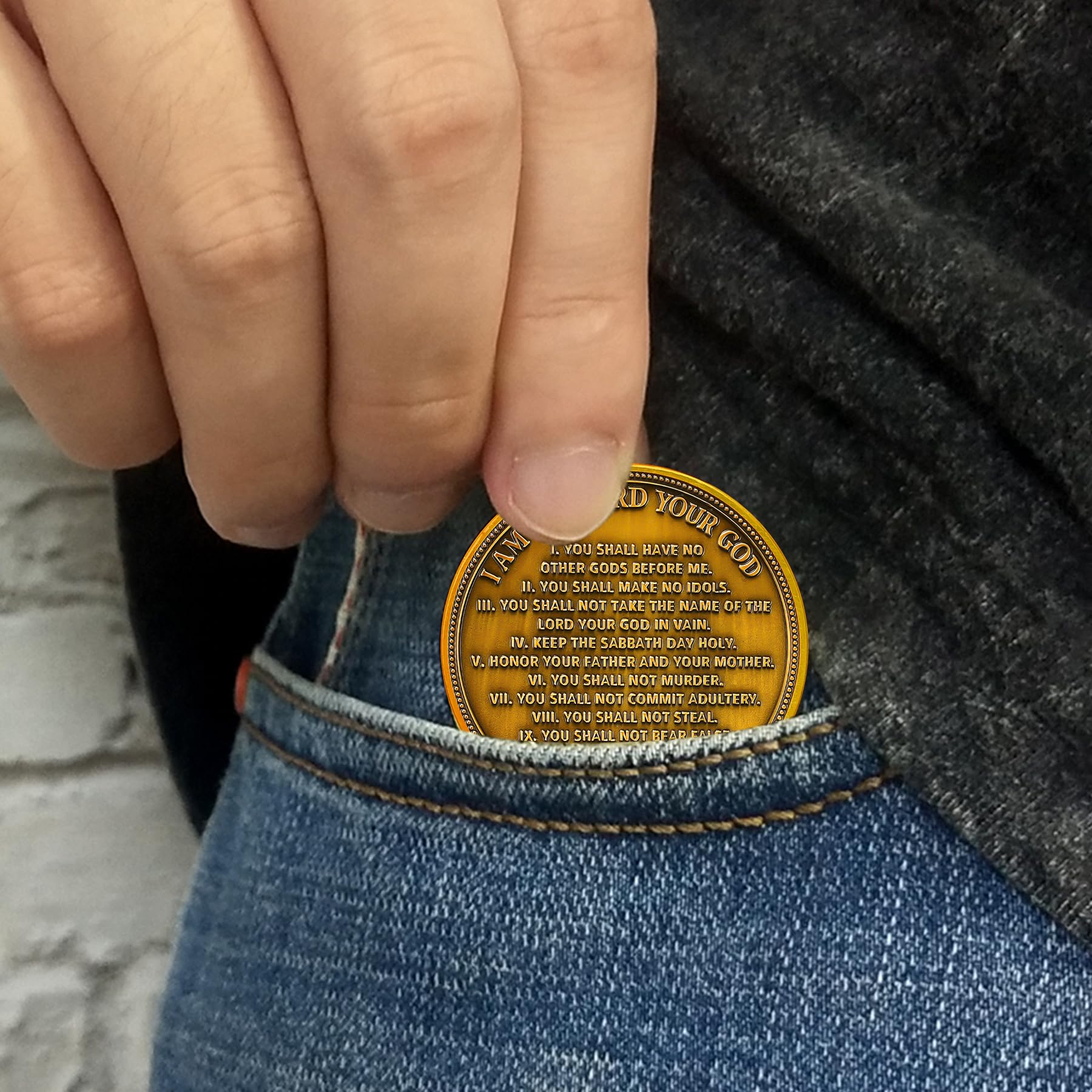 I Am The Lord Your God Ten Commandments Christian Challenge Coin mysite