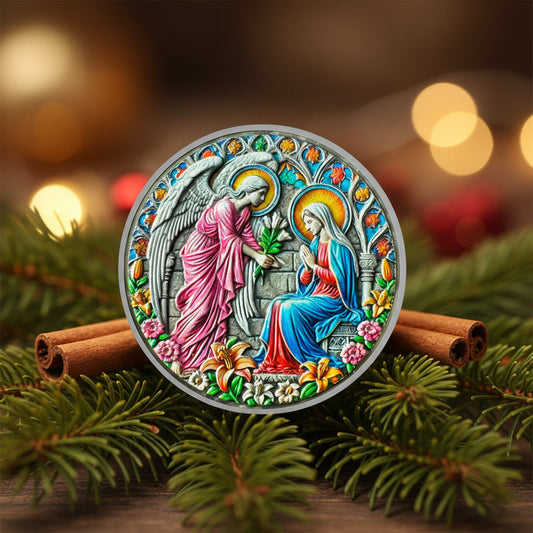 Inspirational Angel and Virgin Mary Annunciation Angel Religious Coin mysite