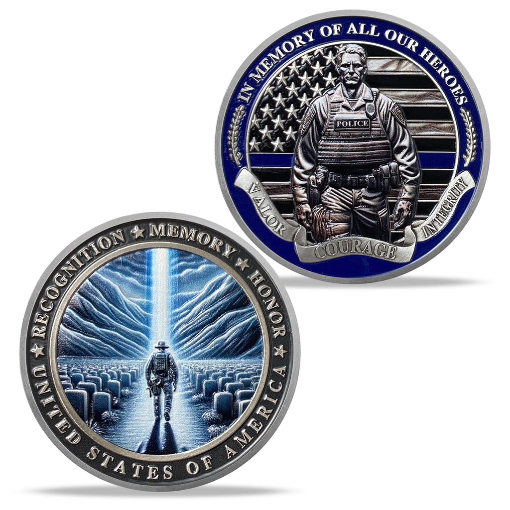 Heroic Police Law Enforcement Valor & Sacrifice Commemorative Memorial Coin mysite