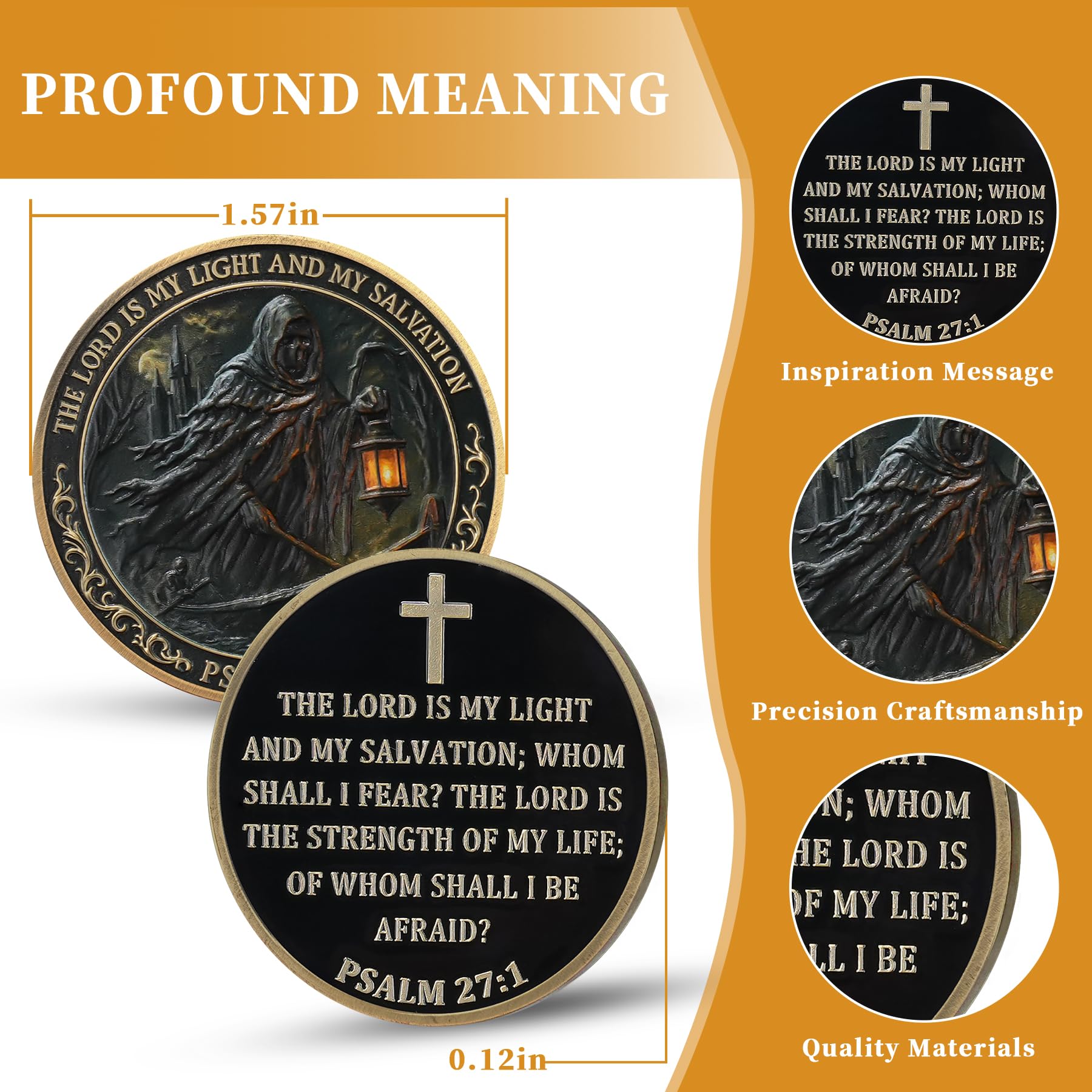 The Lord is My Light Christian Challenge Coin mysite
