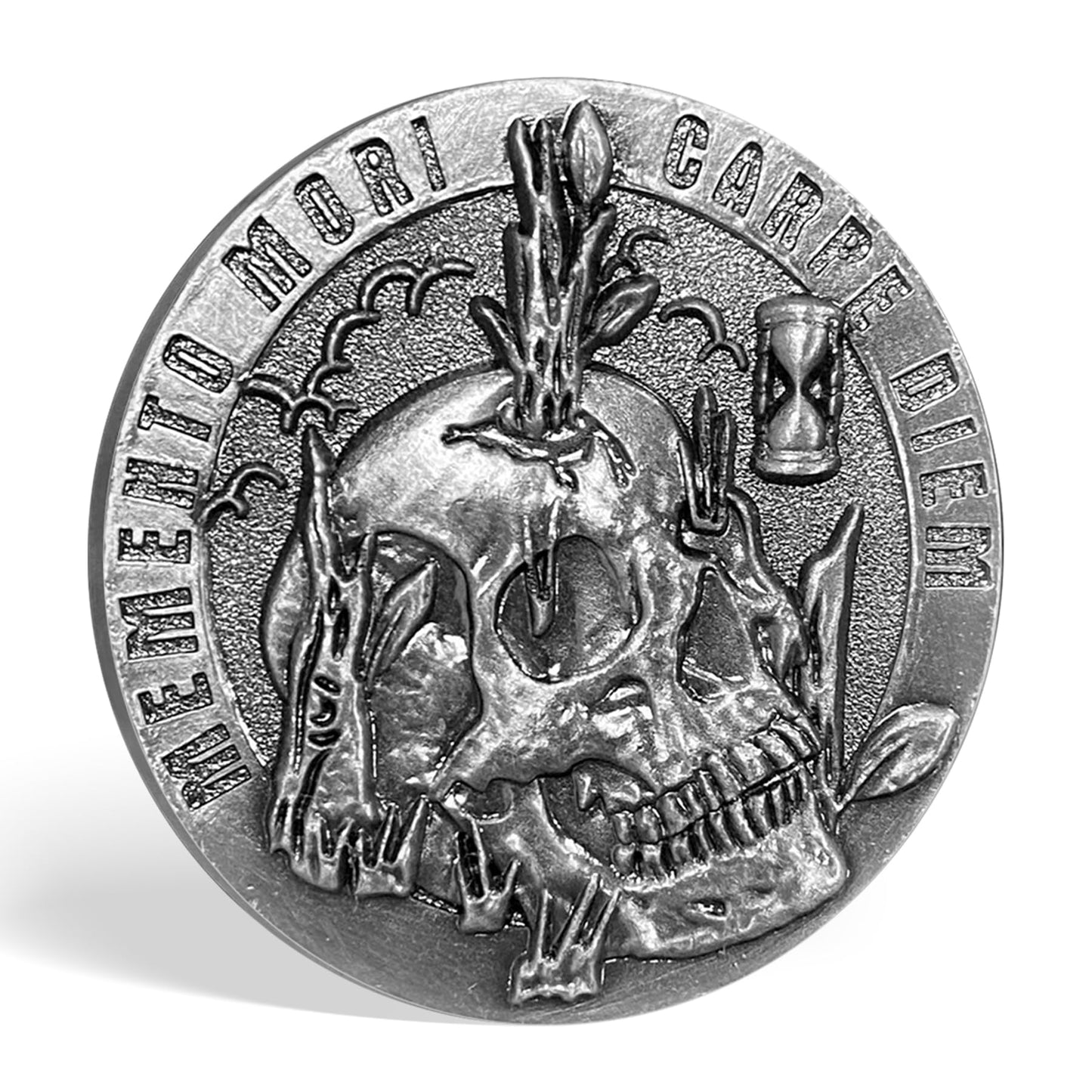 Memento Mori Coin Memento Vivere Skull Token Carpe Diem Reminder mysite