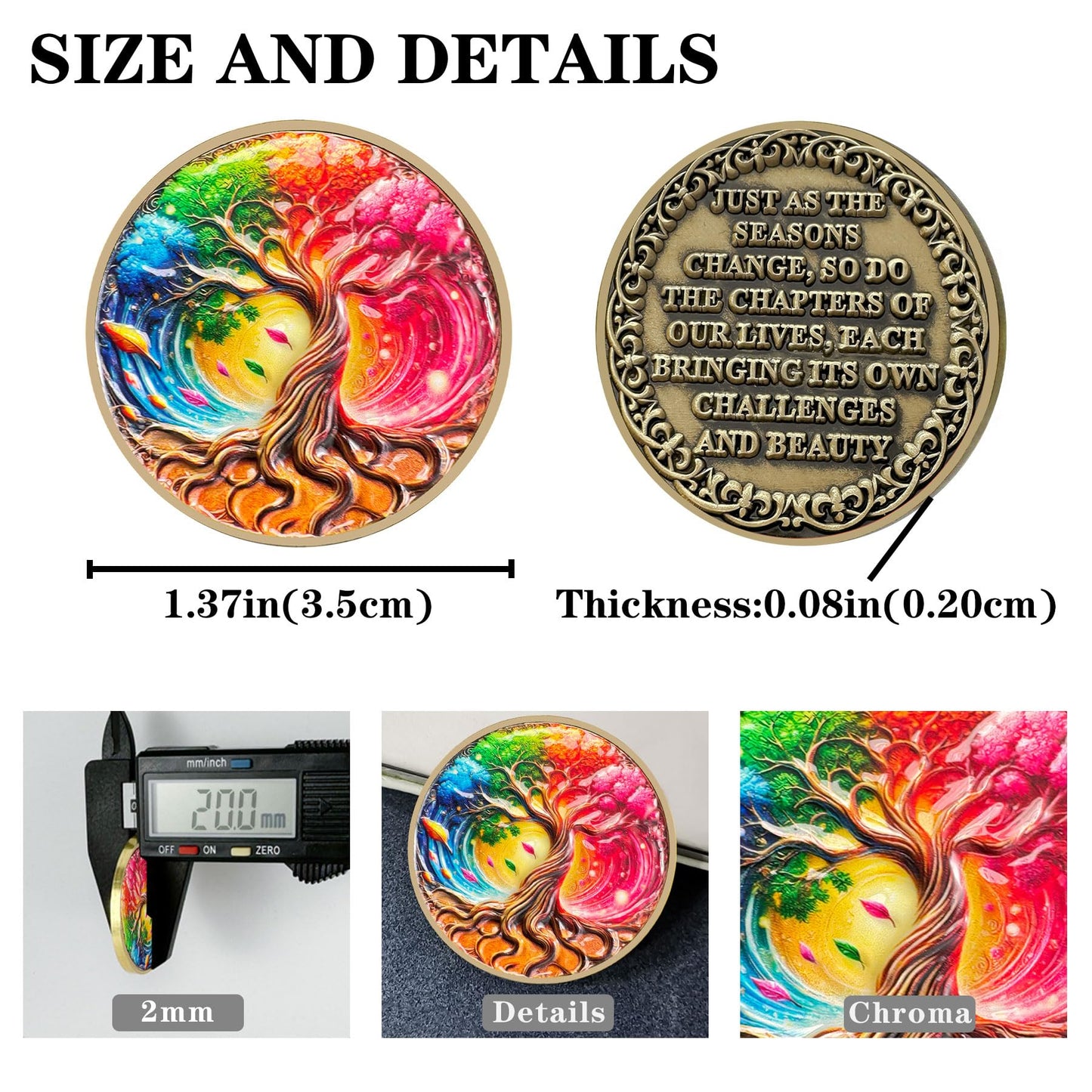 Four Colors Tree Sobriety Coin mysite