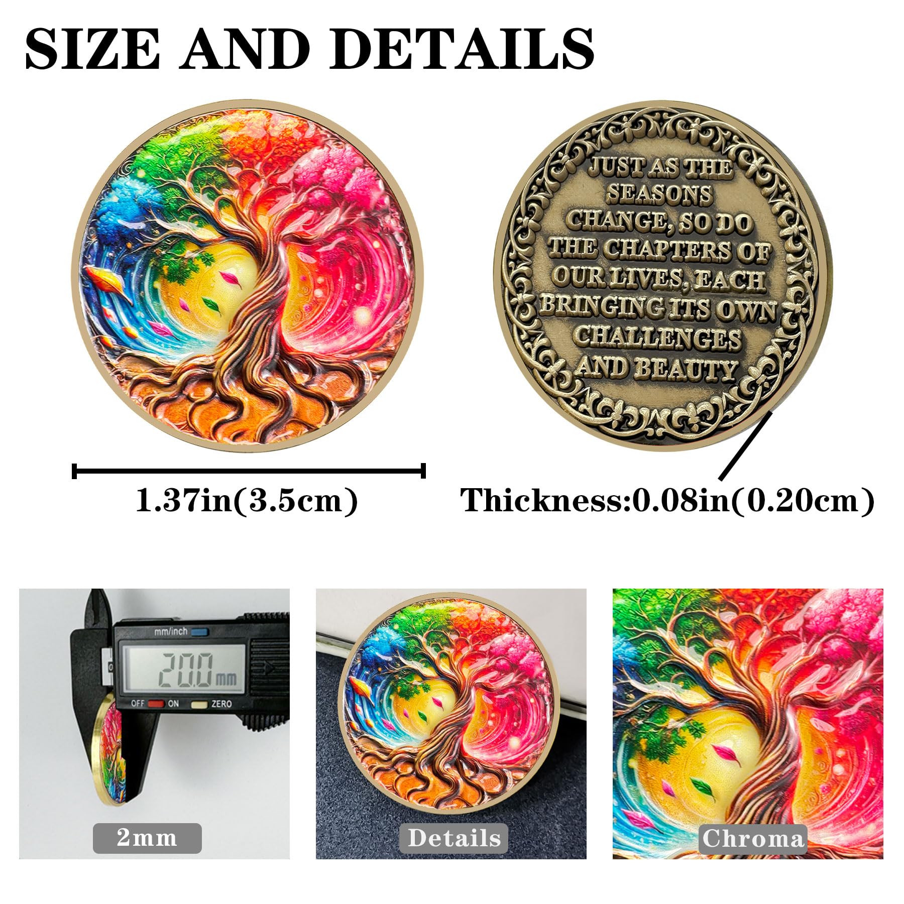 Four Colors Tree Sobriety Coin mysite