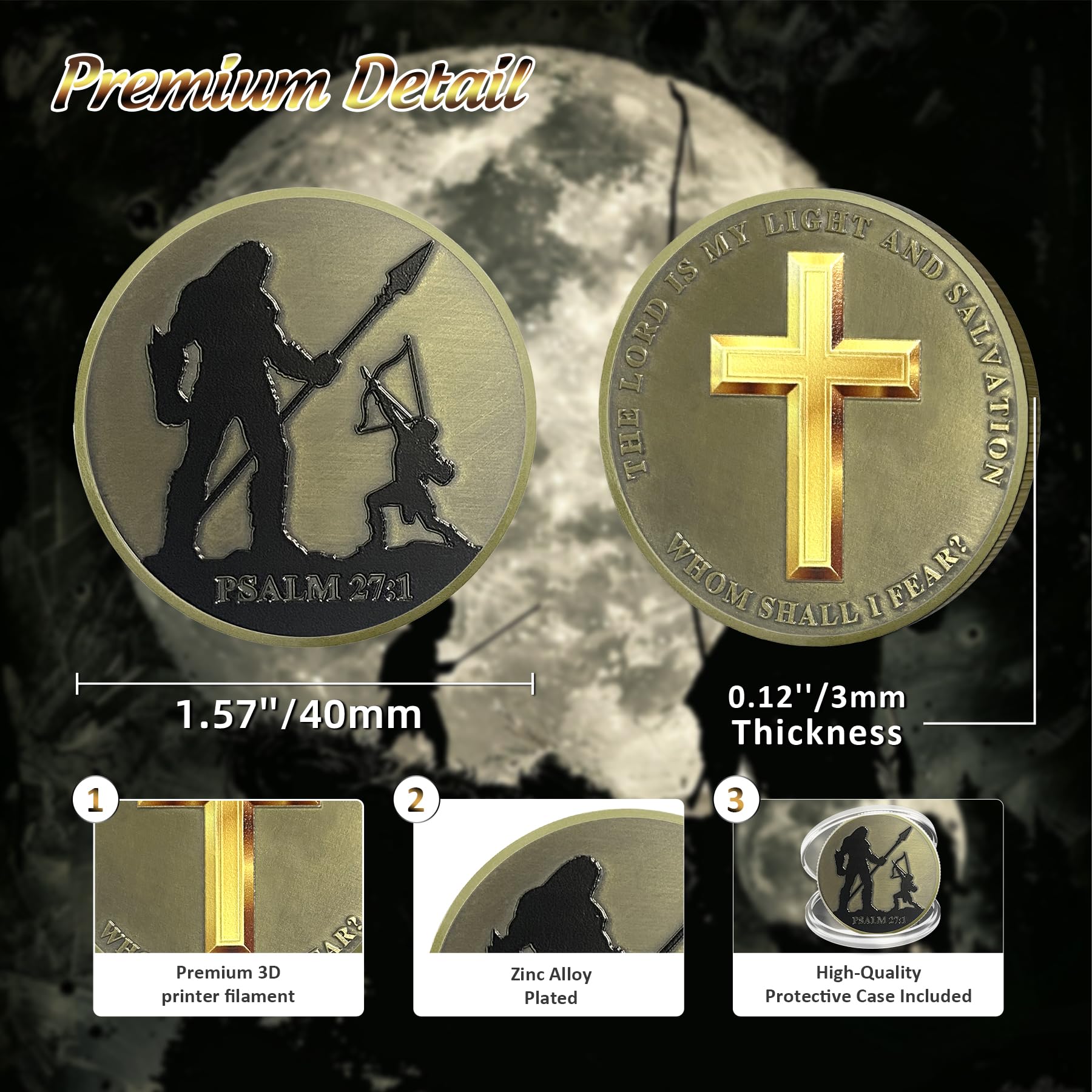 David and Goliath Christian Challenge Coin mysite