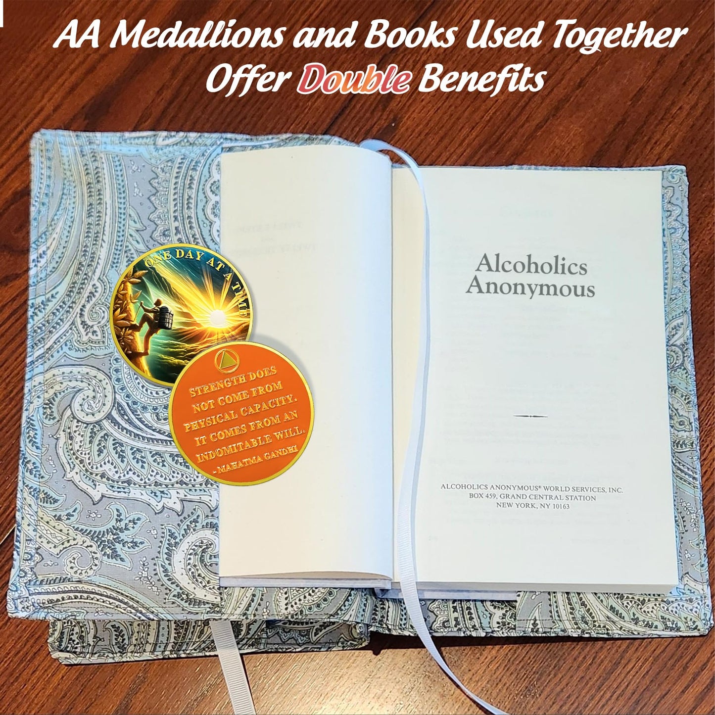 Original Hiking  One Day at A Time Sobriety Coin mysite