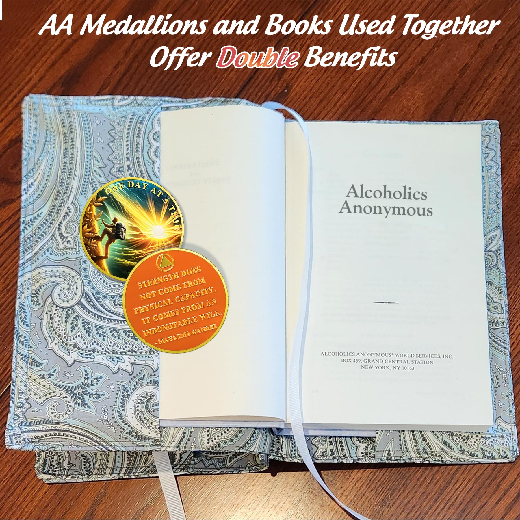 Original Hiking  One Day at A Time Sobriety Coin mysite