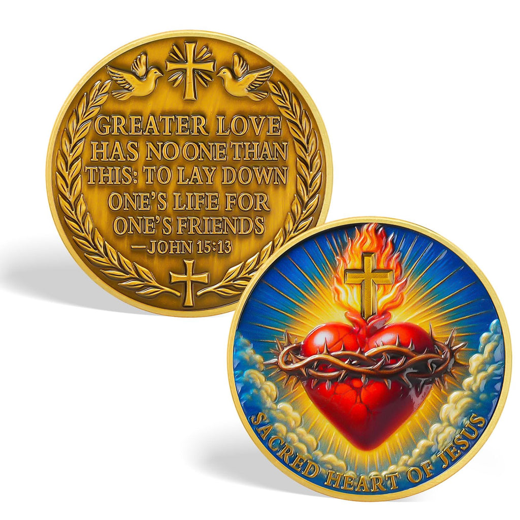 Sacred Heart of Jesus Christian Challenge Coin mysite