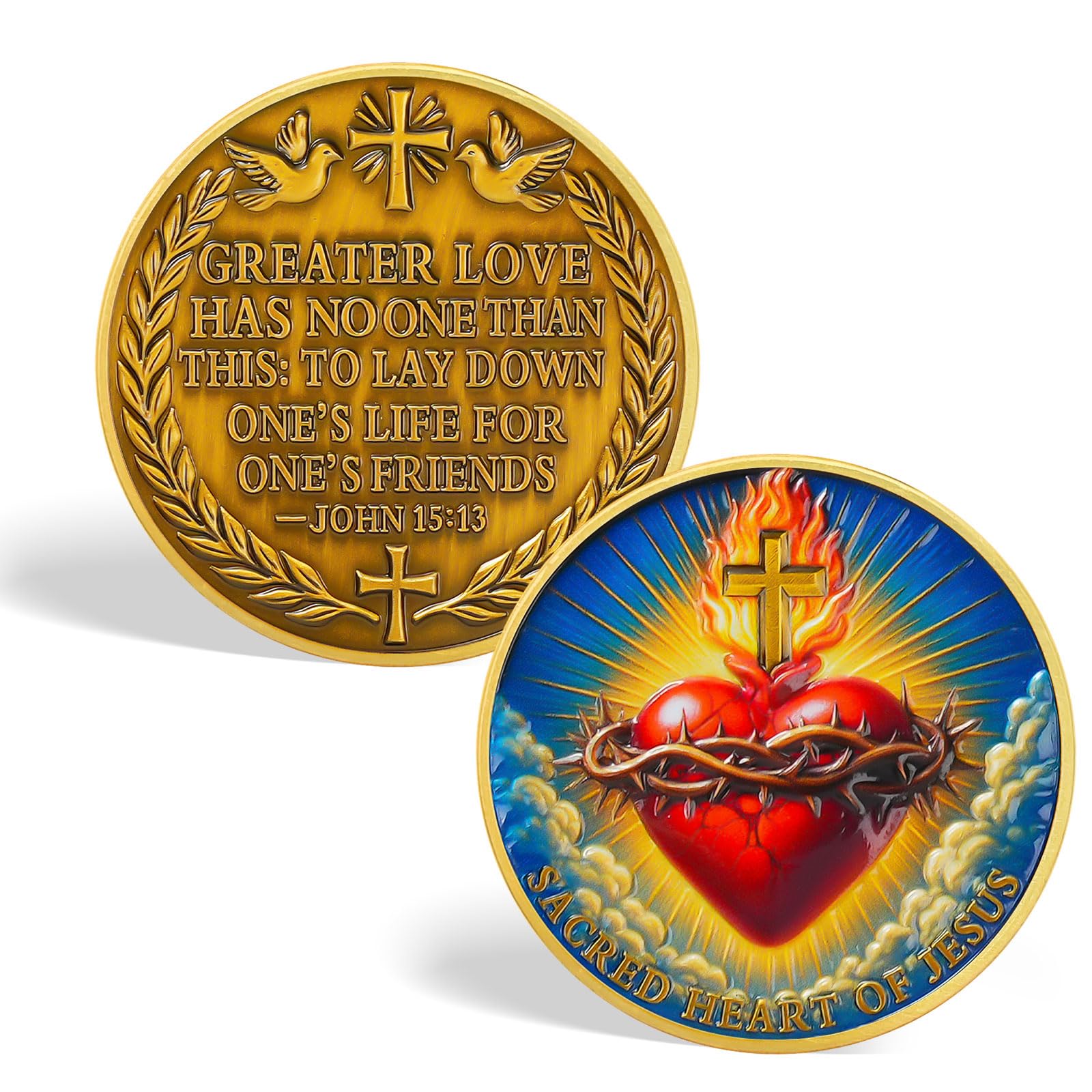 Sacred Heart of Jesus Christian Challenge Coin mysite