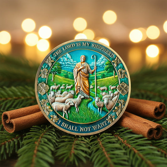 Inspirational Bible Verse 40 Jesus Shepherding Religious Coin mysite
