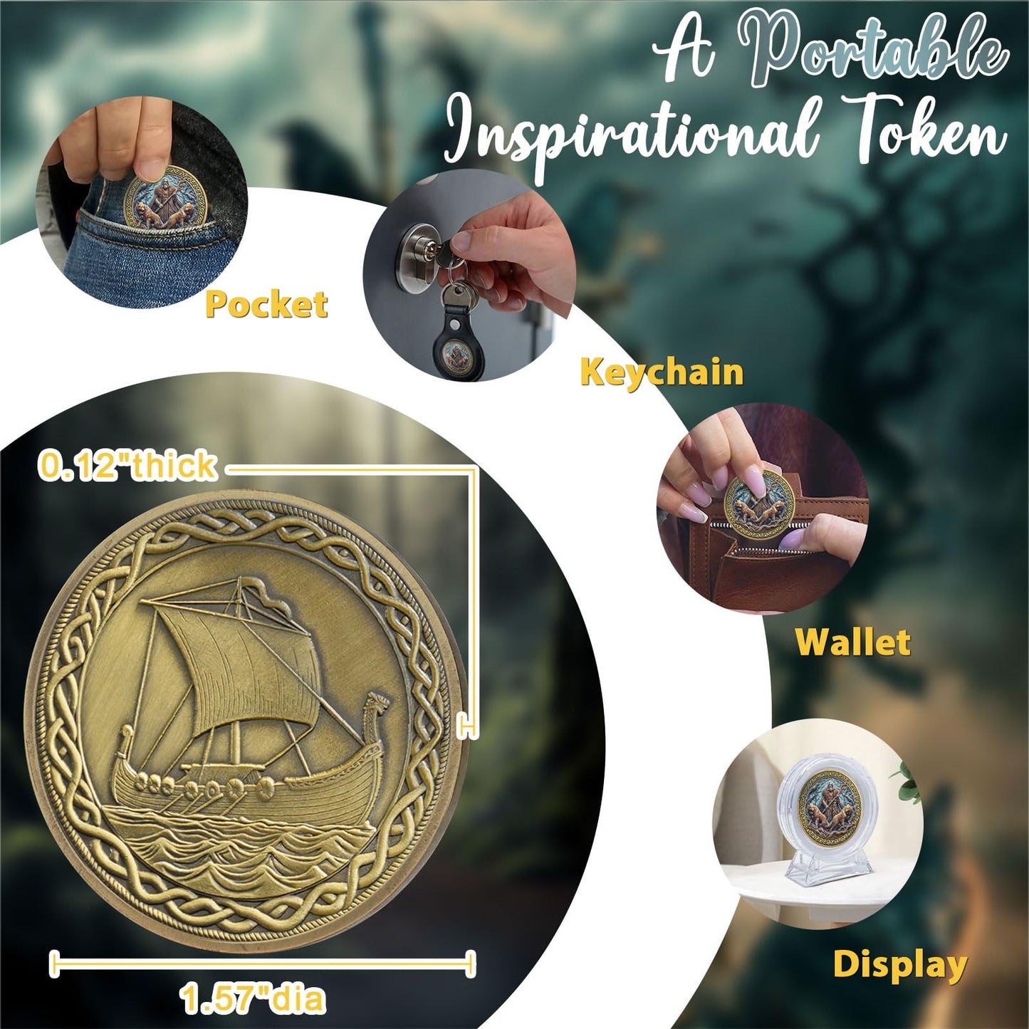 Viking Odin  Longship Coin mysite