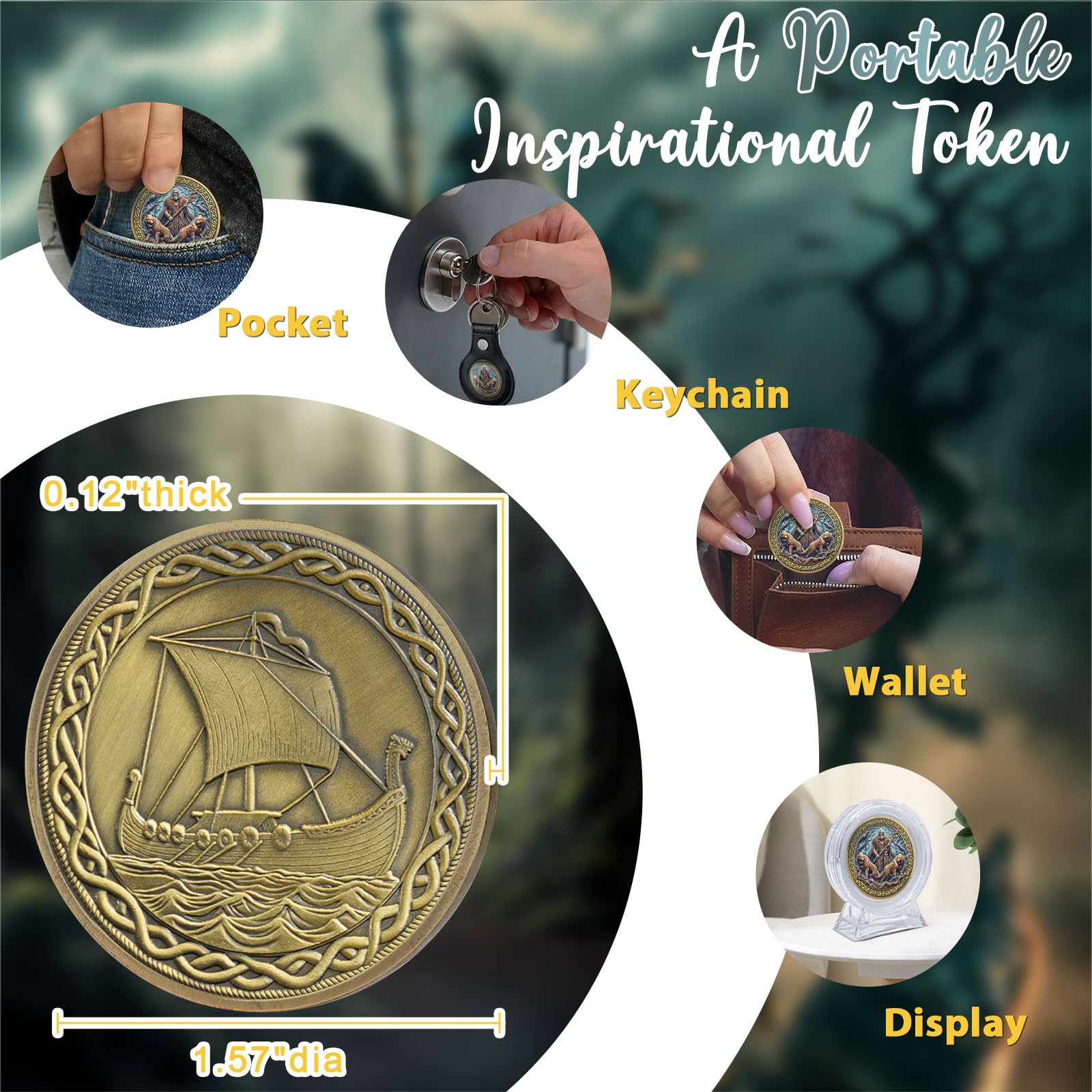 Viking Odin  Longship Coin mysite