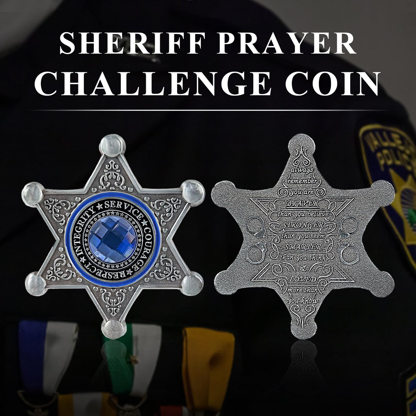 Sheriff Prayer Challenge Coin Police Officers Law Enforcement Gift mysite