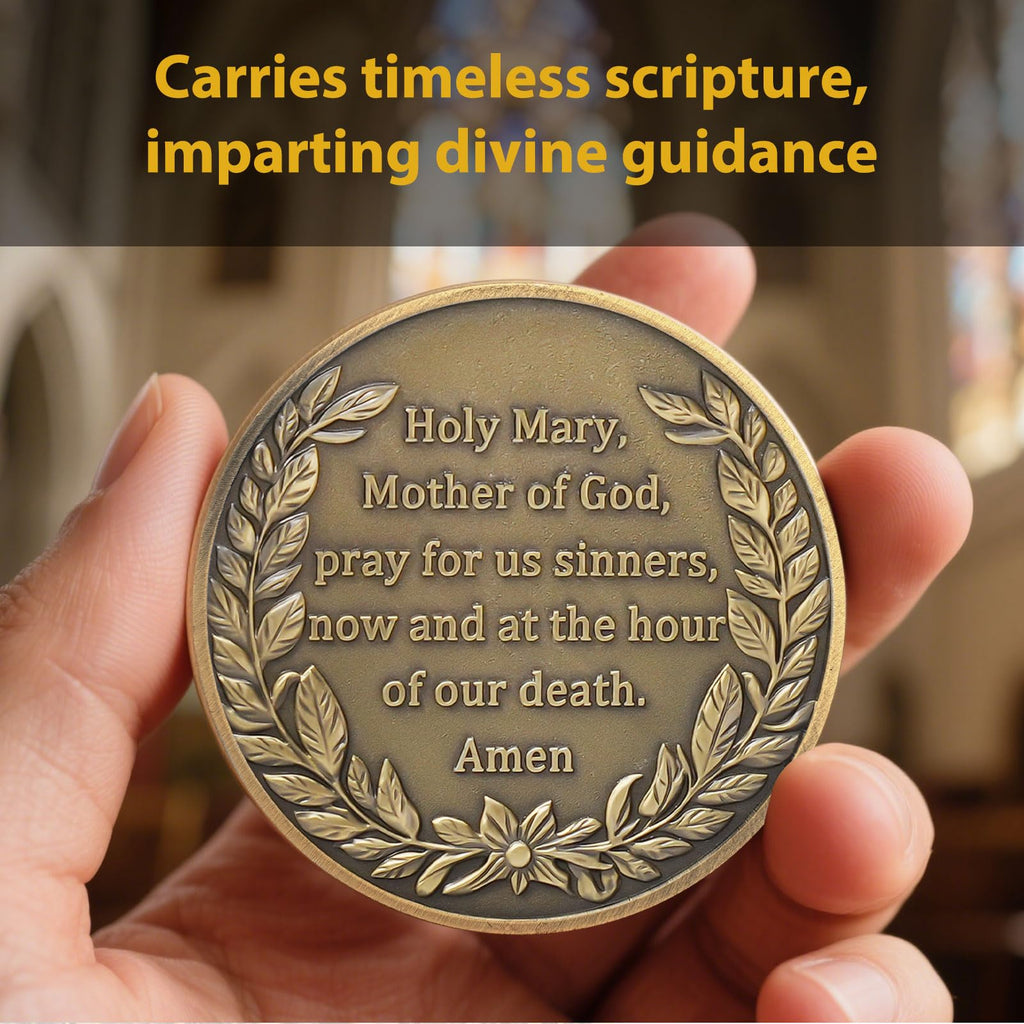 Inspirational Holy Mary Christian Challenge Coin mysite