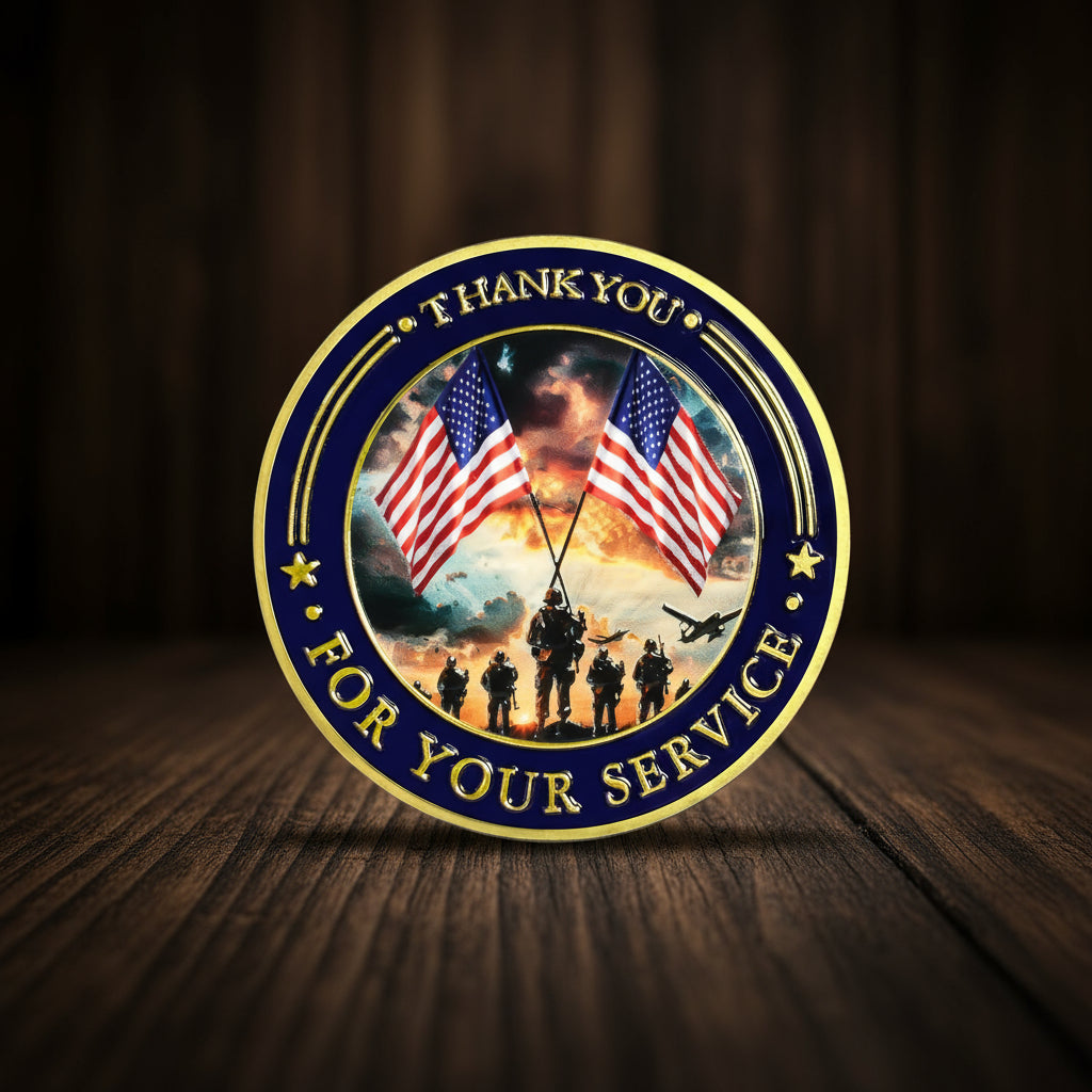 Thank You for Your Service Military Veterans Challenge Coin mysite