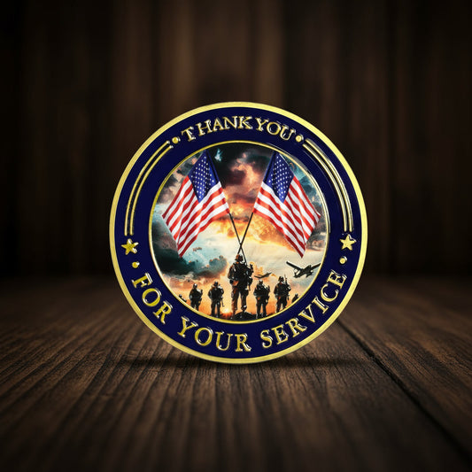 Thank You for Your Service Military Veterans Challenge Coin mysite