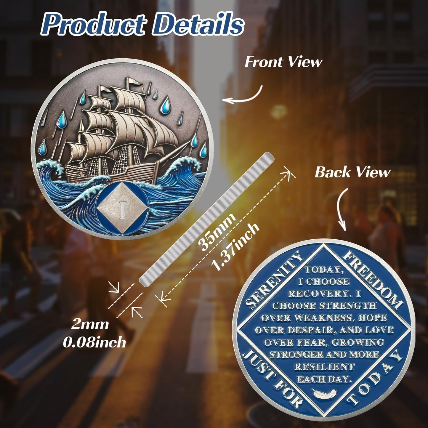 Personalized Addiction Recovery Braving The Storm Sobriety Coin mysite