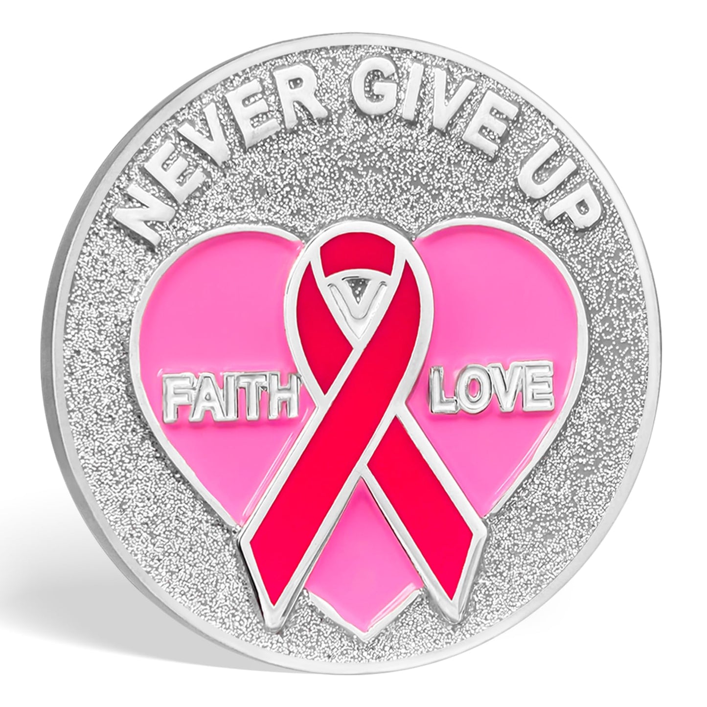 Pink Ribbon Breast Cancer Coin for Cancer Care Awareness Accessories mysite