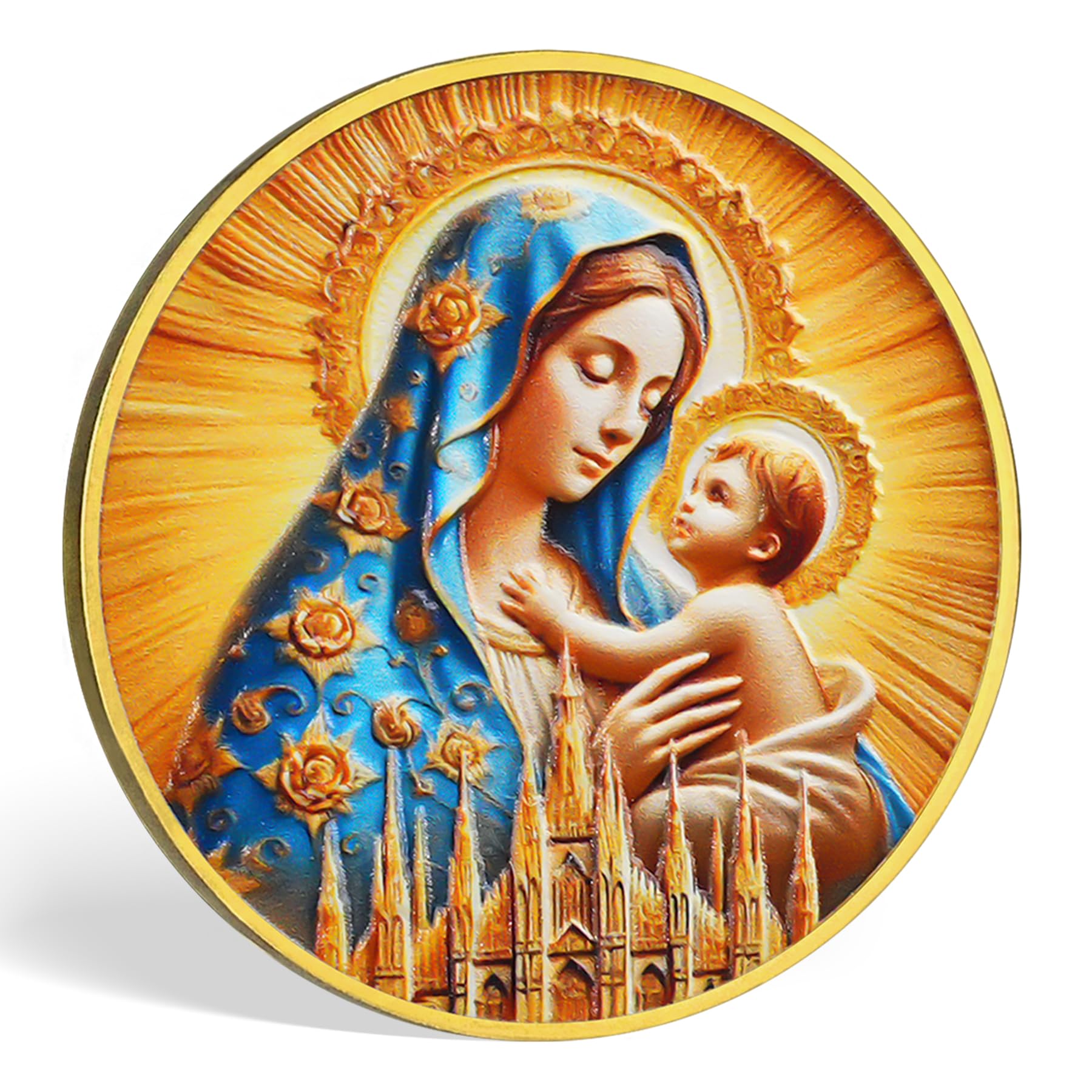 Virgin Mary and Holy Child Jesus Christian Coin mysite