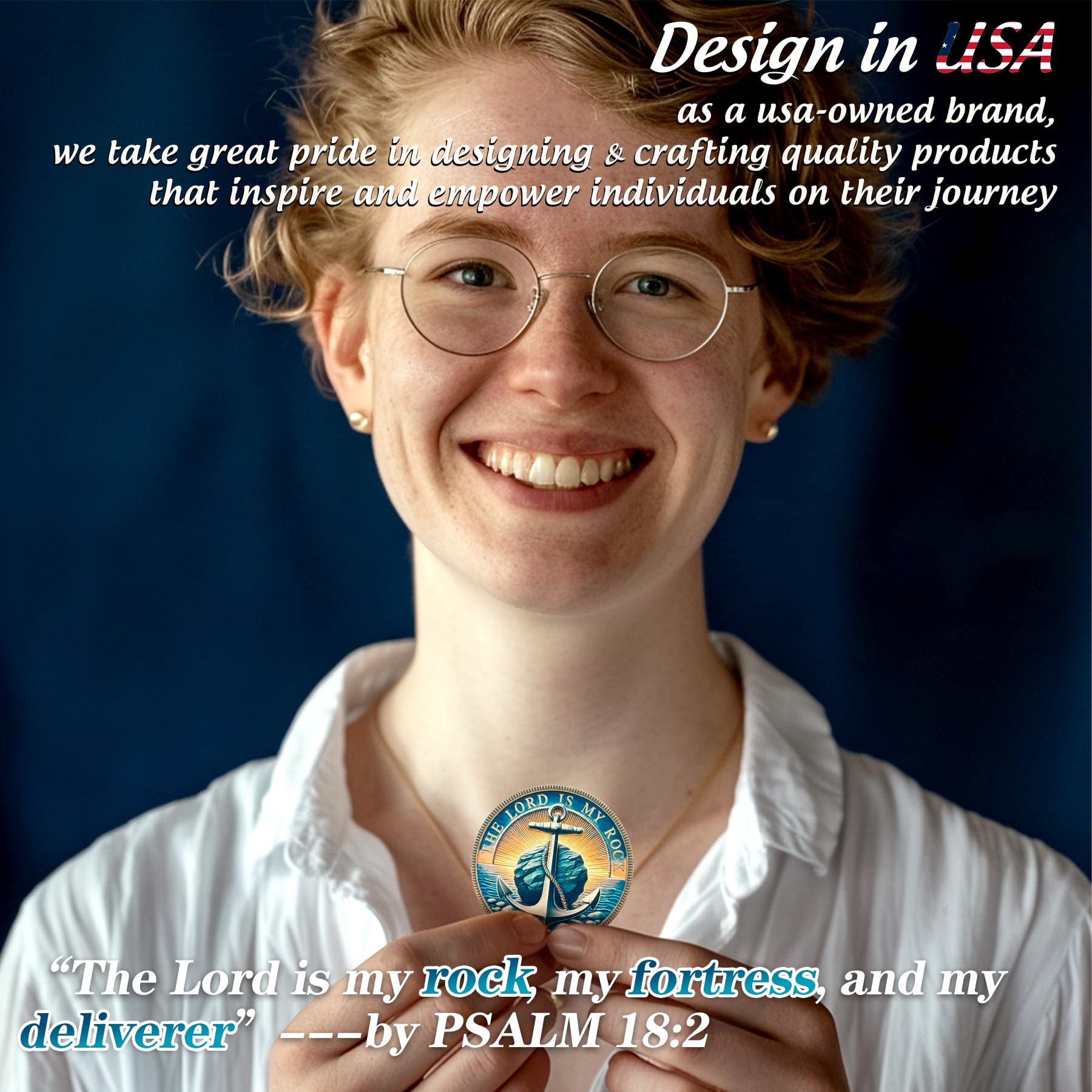 The Lord is My Rock Christian Challenge Coin mysite