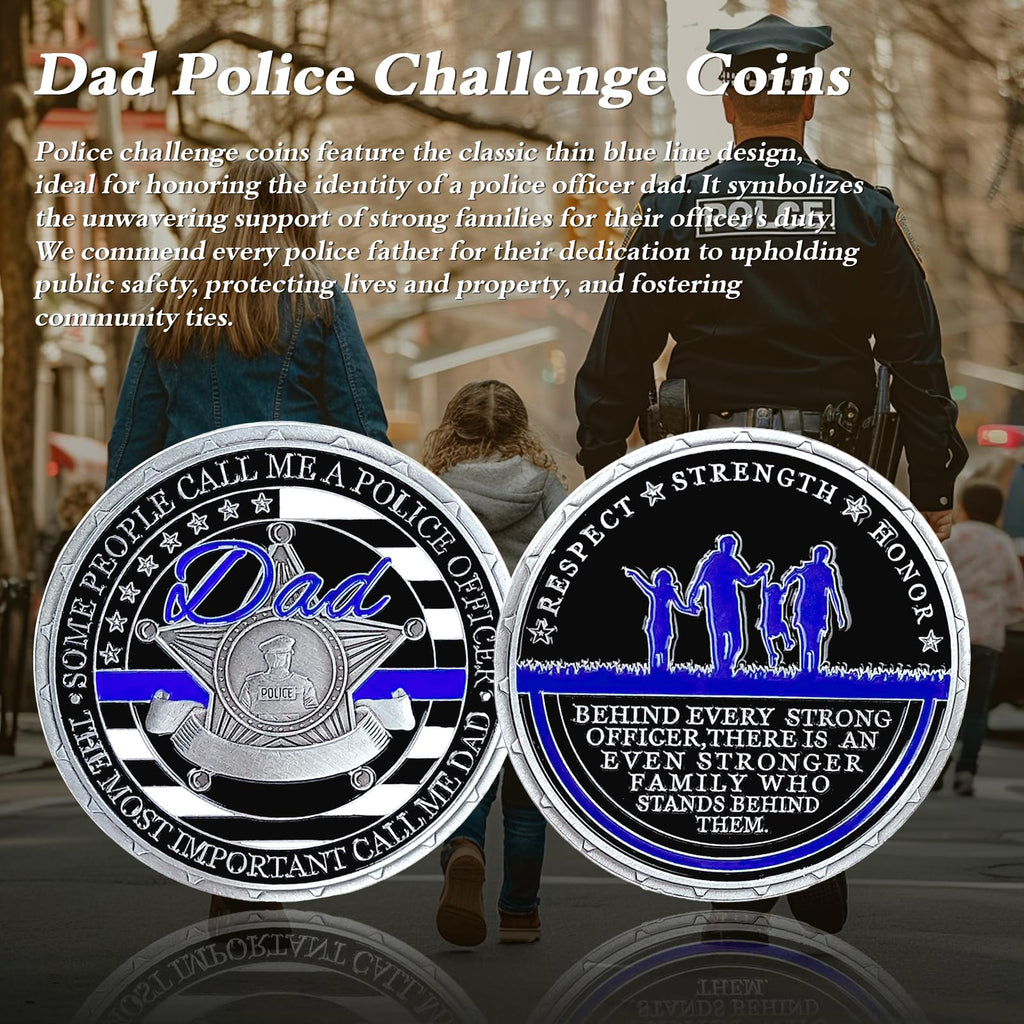 Thin Blue Line Police Law Enforcement Police Officer Challenge Coins mysite
