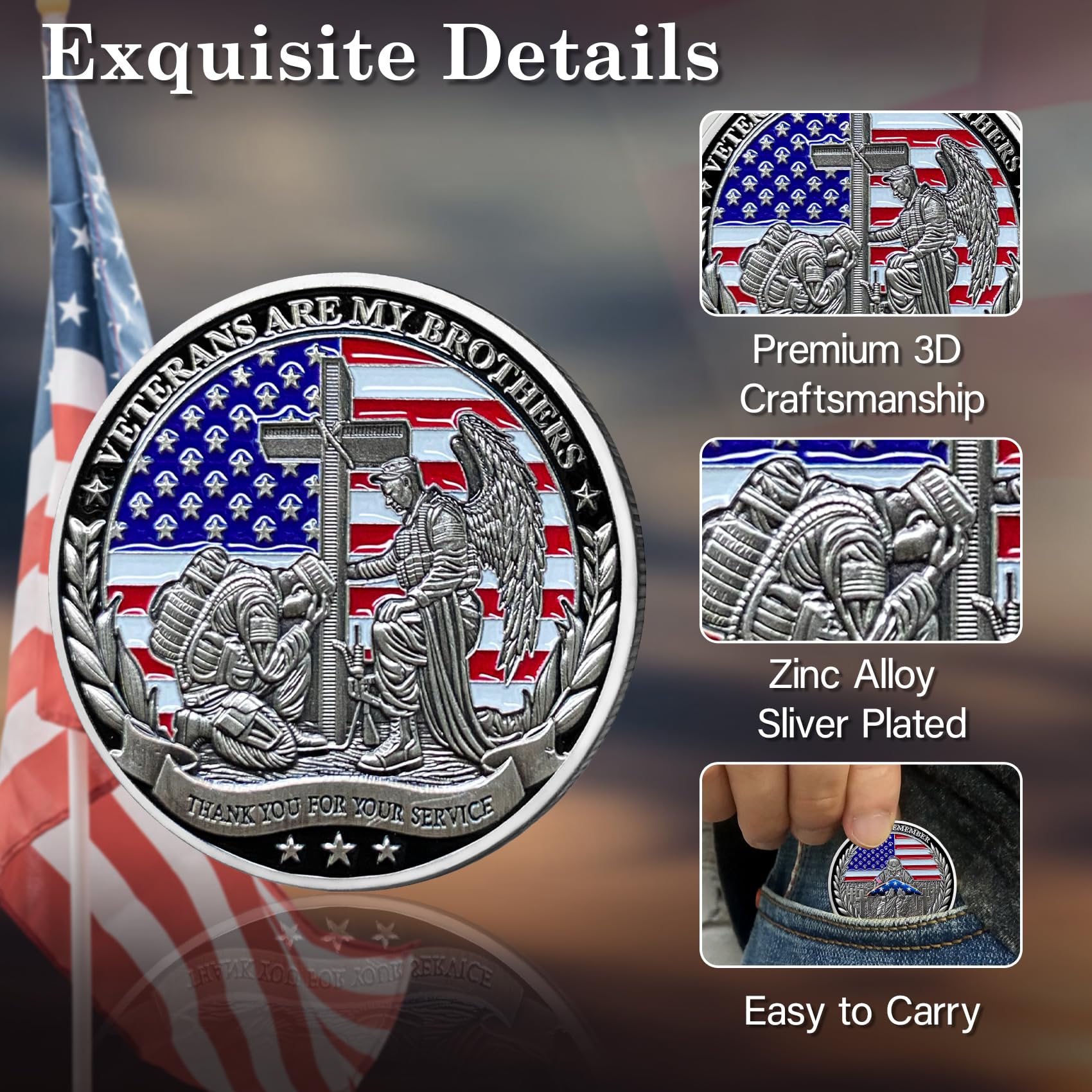 US Military Coins Veteran Challenge Coin mysite
