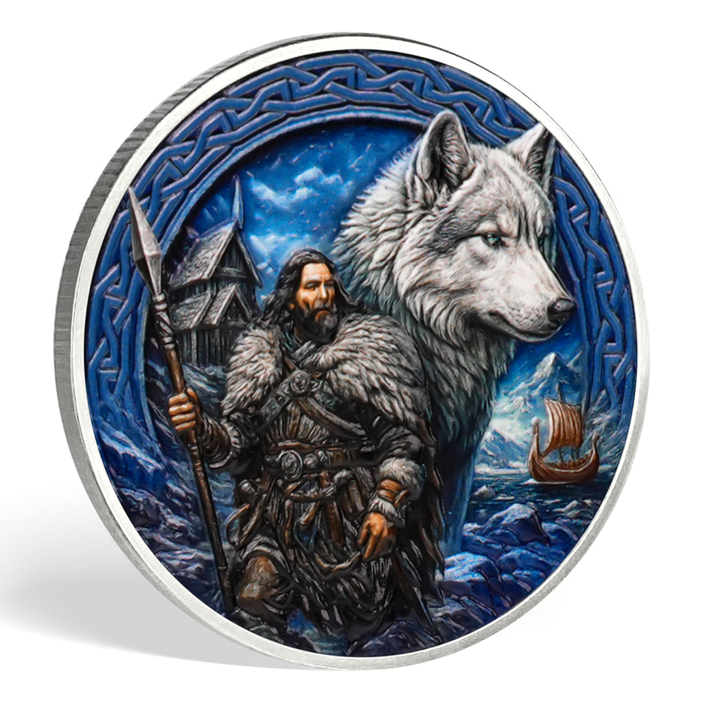 Viking Warrior Wolf Challenge Coin mysite