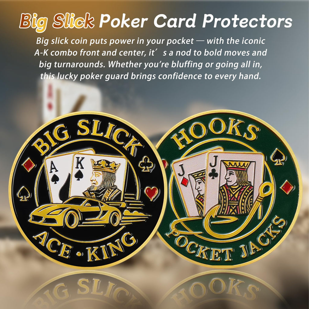 Powerful Big Slick Poker Card Protectors Coin mysite