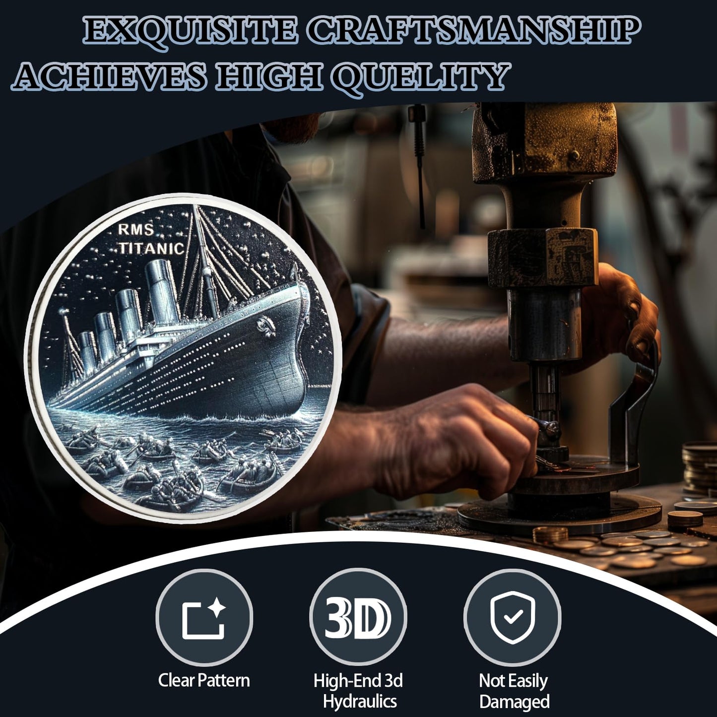 Titanic Cruise Artwork Never Sinking Cruise Ship Commemorative Coins mysite