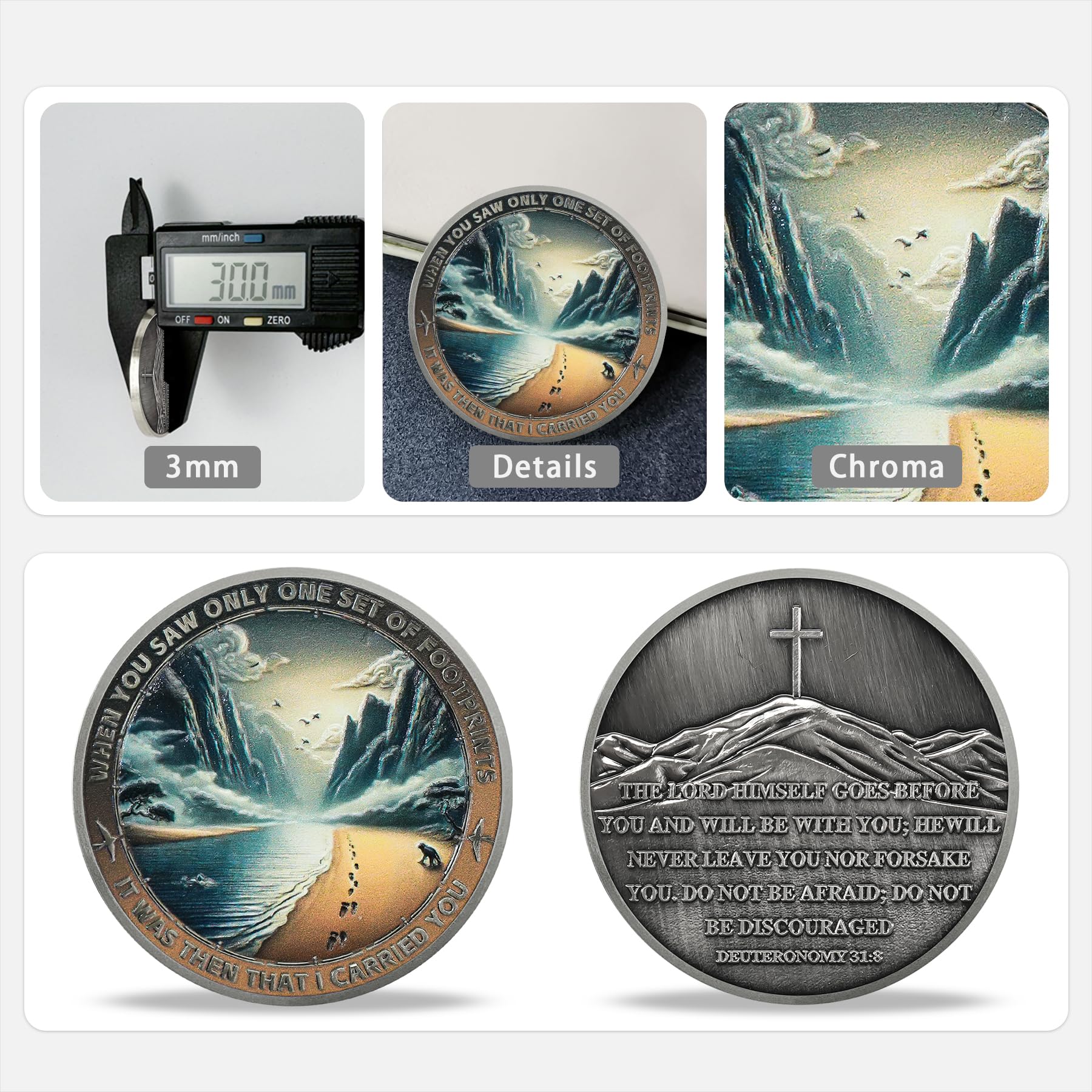 Mountain Trail Footprints Religious Coin mysite