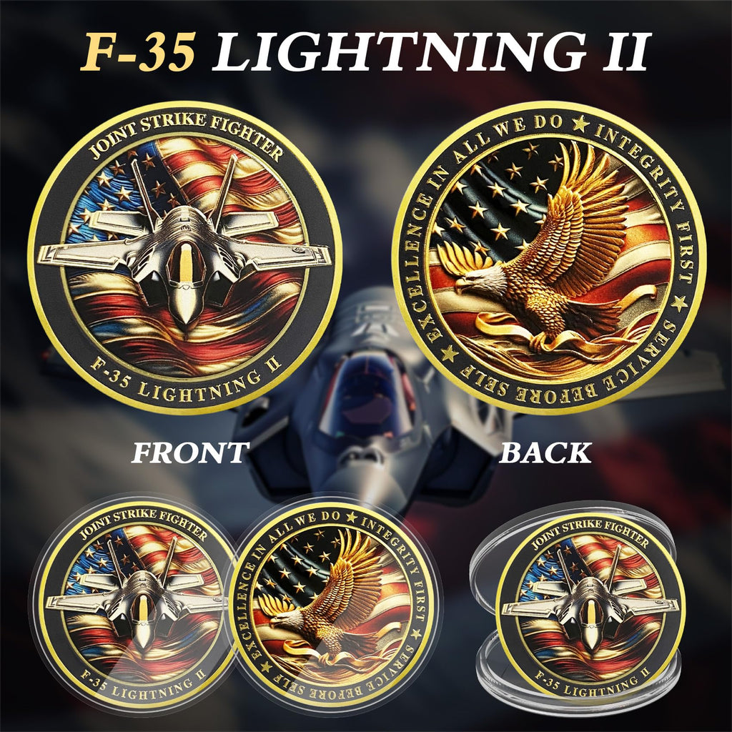 United States F-35 Lightning II Fighter Jet Air Force Challenge Coin mysite