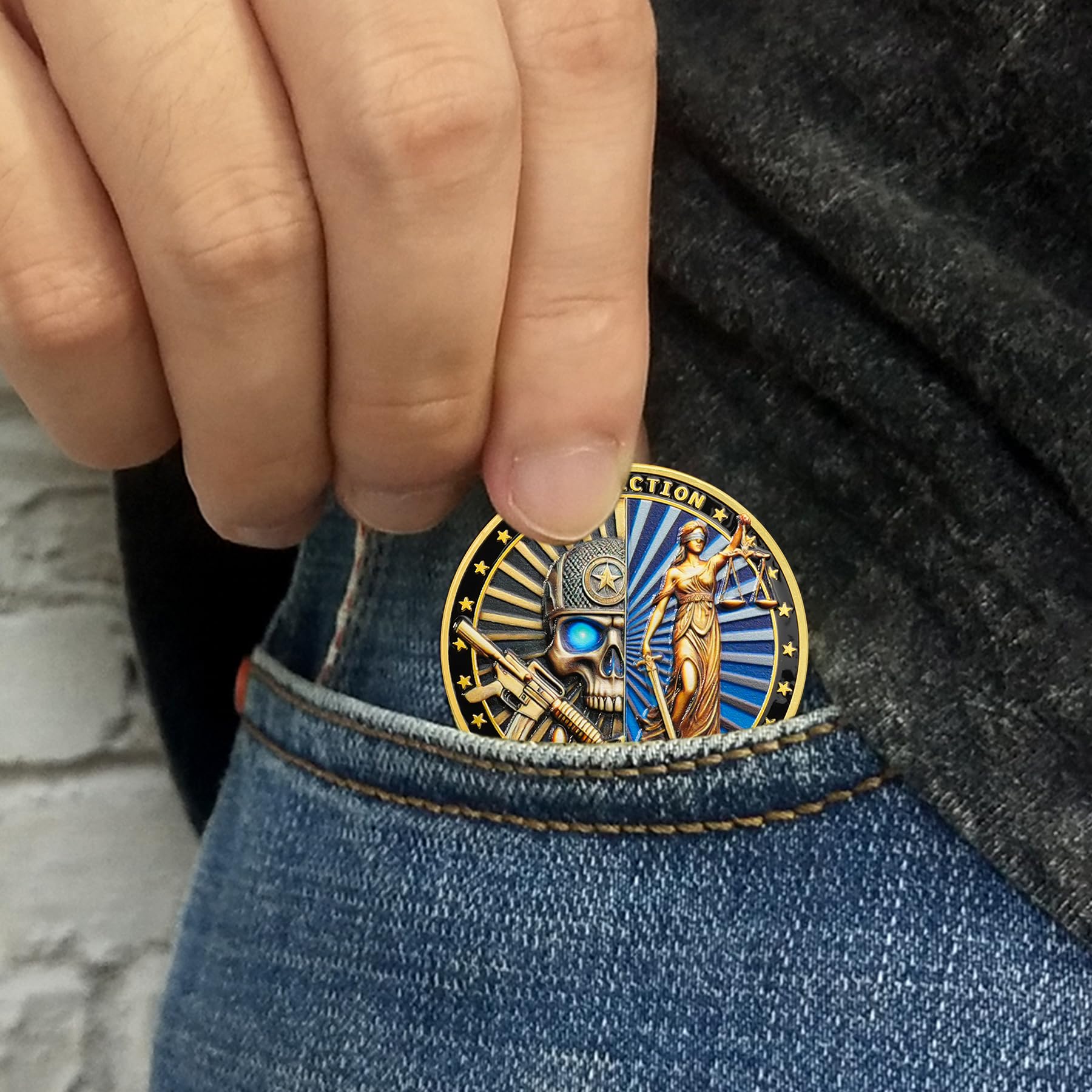 Police Challenge Coin Law Enforcement Service and Integrity Medallion mysite