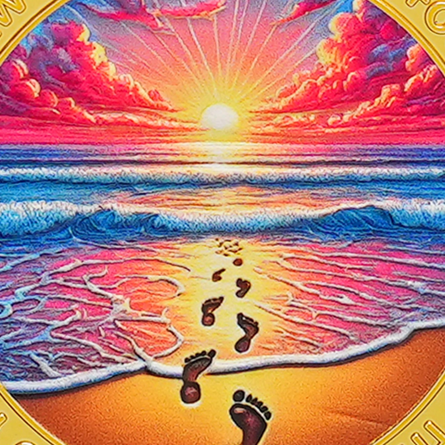 Seaside Footprints Religious Coin mysite