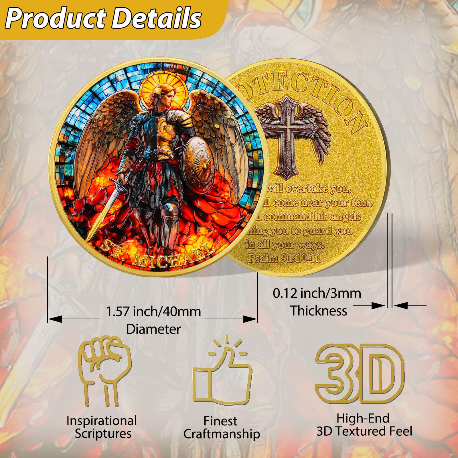 Saint Archangel Michael Christian Challenge Coin mysite