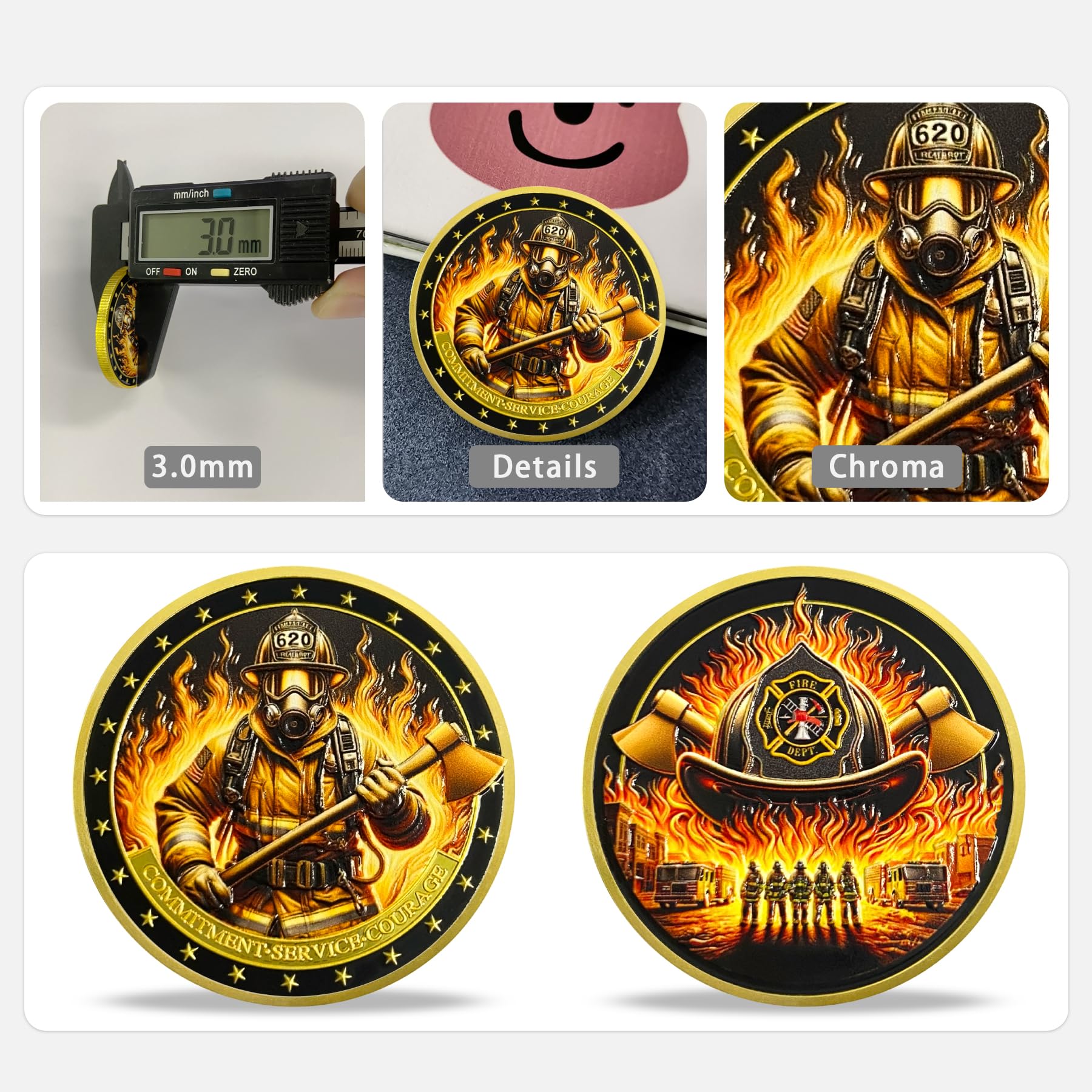 Firefighters Fire Rescue Challenge Coin mysite