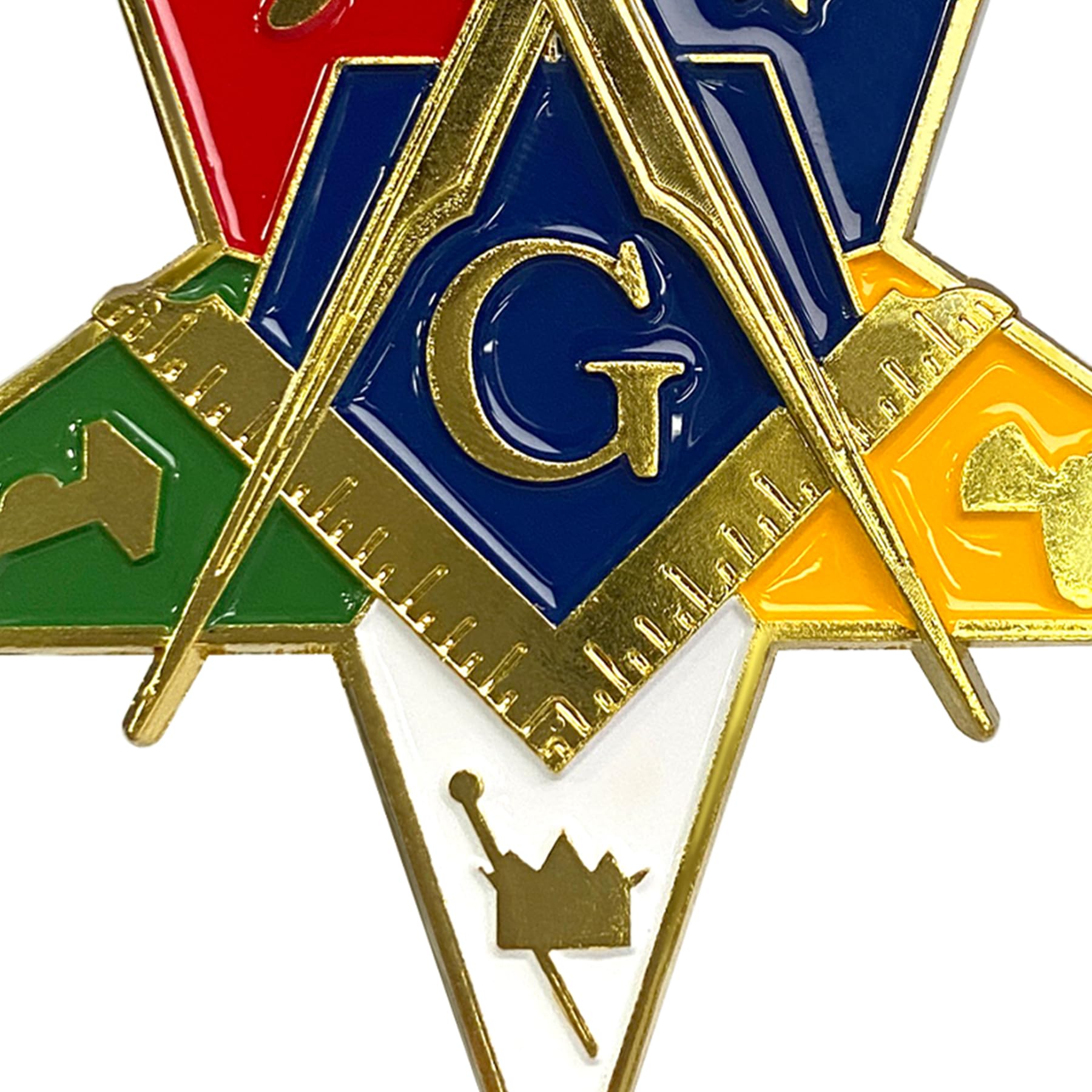 Masonic Pentagram Freemason Collectible Five-Pointed Star Badge Car Emblem mysite