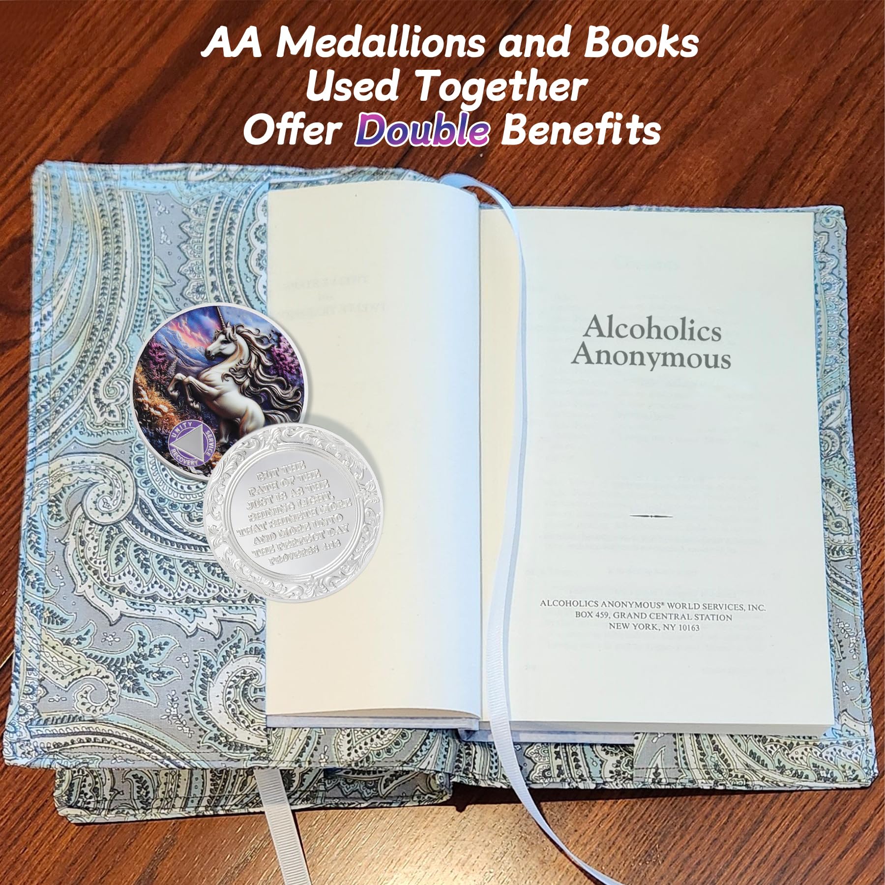 Personalized Pure Unicorn Religious Sobriety Coin mysite